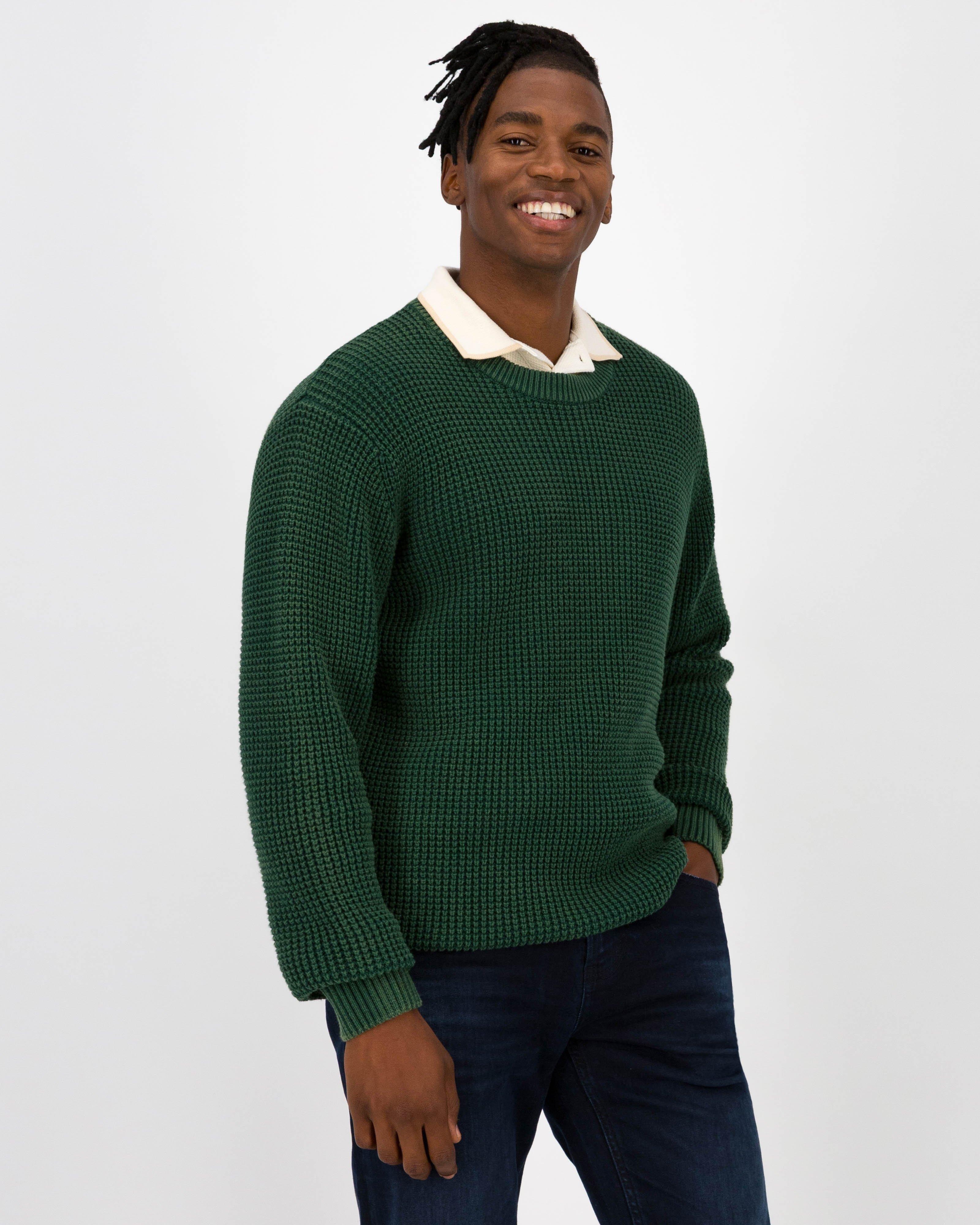 Old Khaki Men's Kurt Acid Wash Crew Neck -  Green