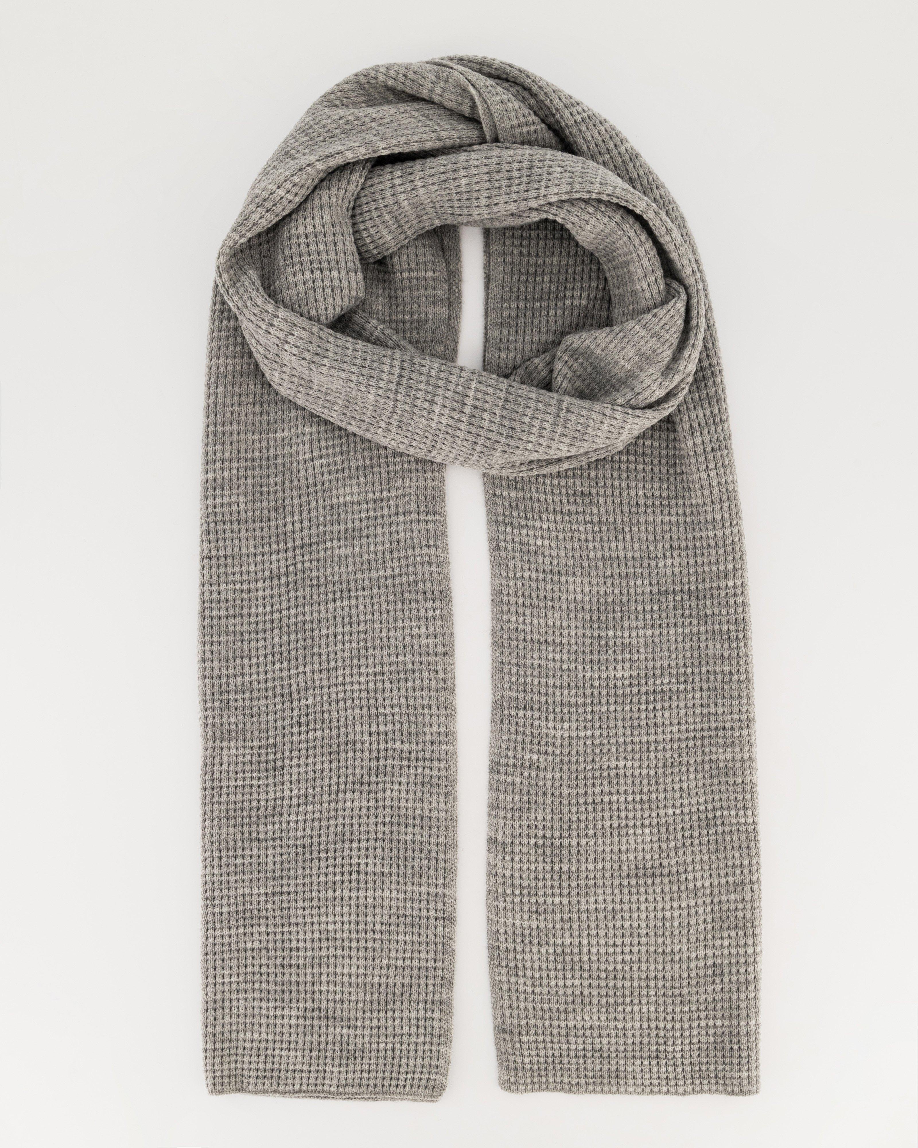 Men's Gordon Waffle Scarf -  Grey
