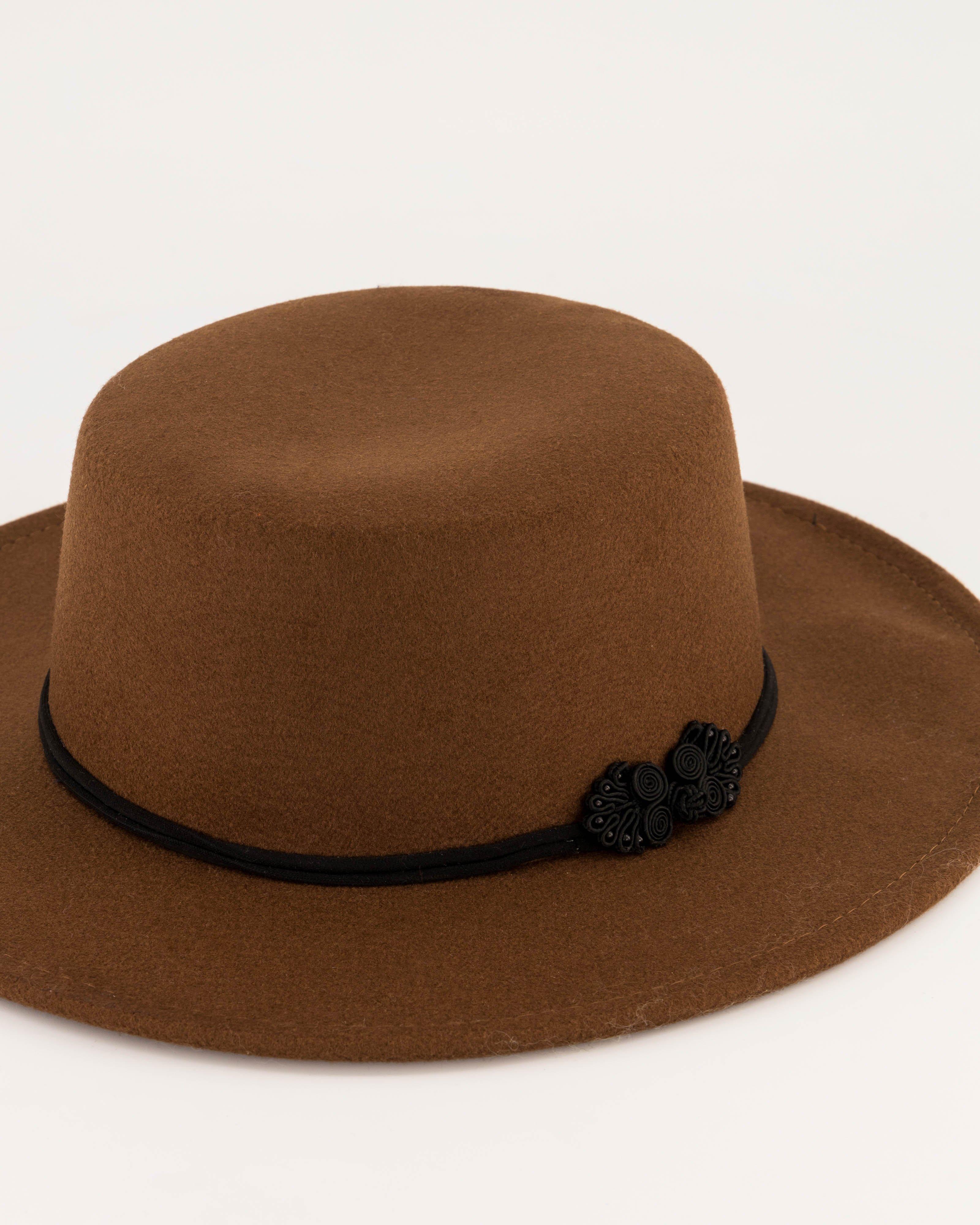 Old Khaki Fergi Felt Hat  -  Chocolate