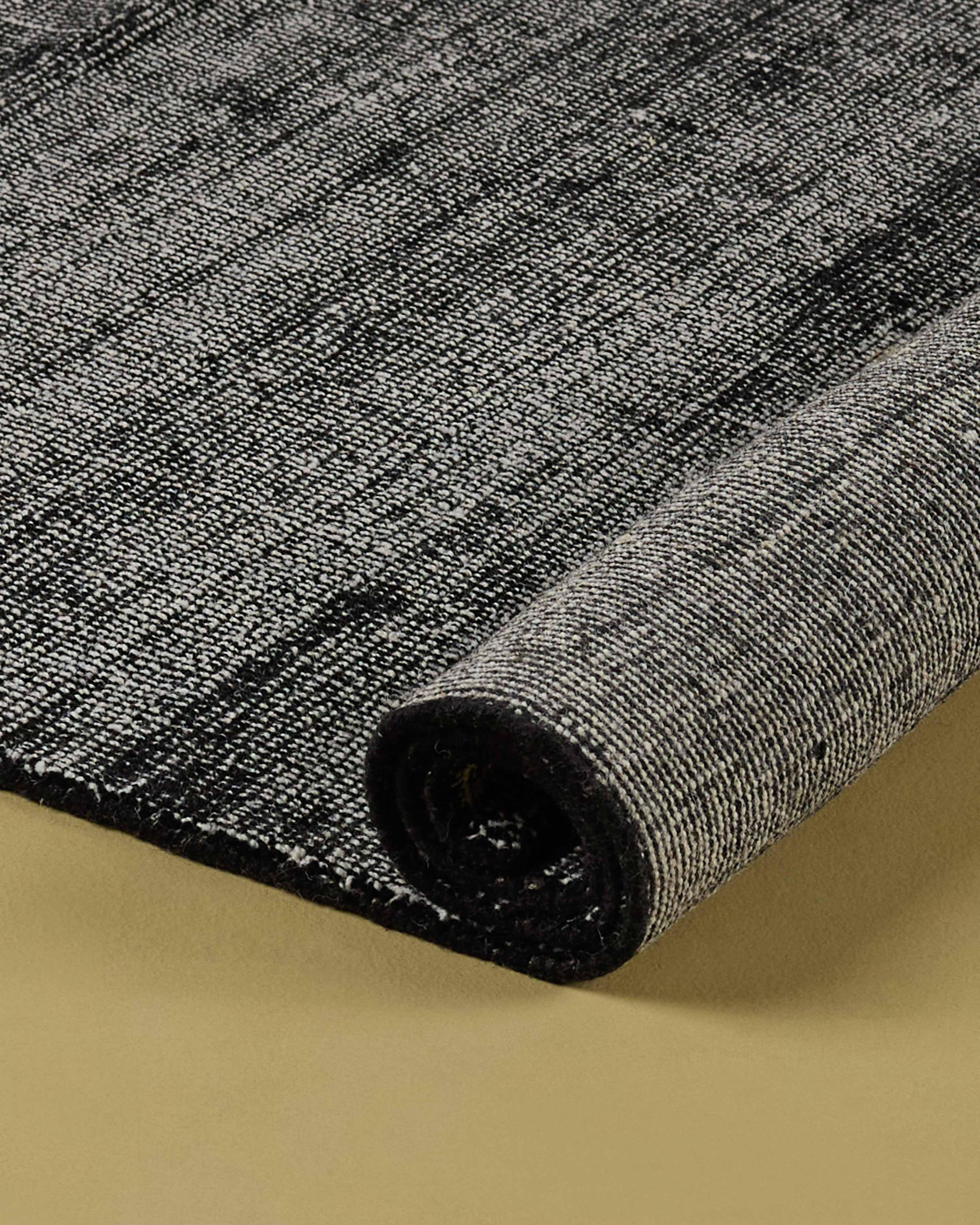 Kylie Colour Hand-Loom Rug - 200cm x 300cm -  Black