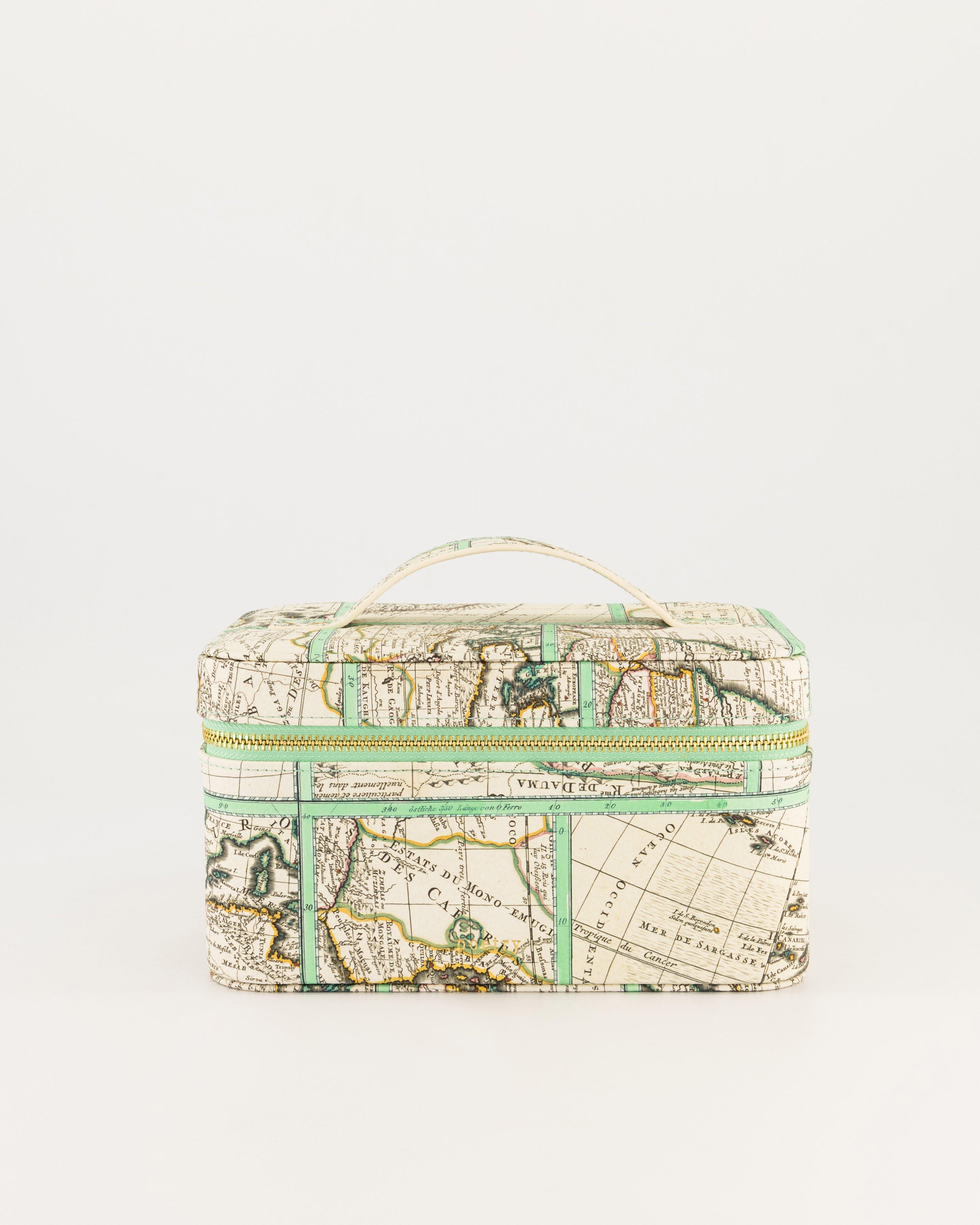 Marya Map Printed Cosmetic Bag -  Assorted