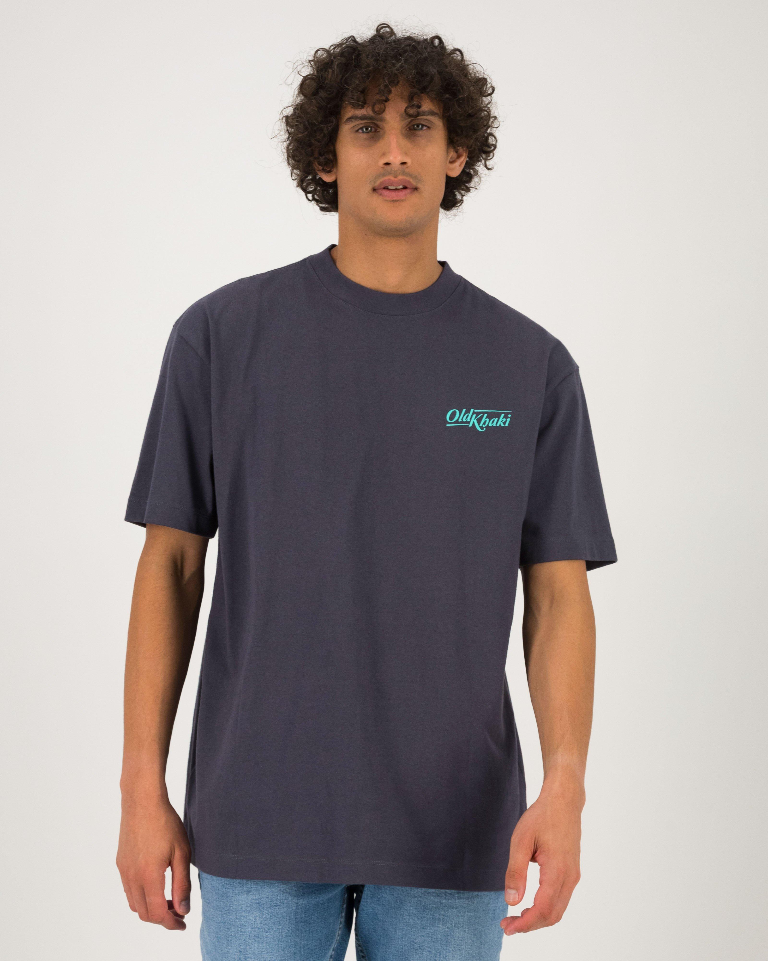 Men's Farrell Oversized Crew T-Shirt -  Grey