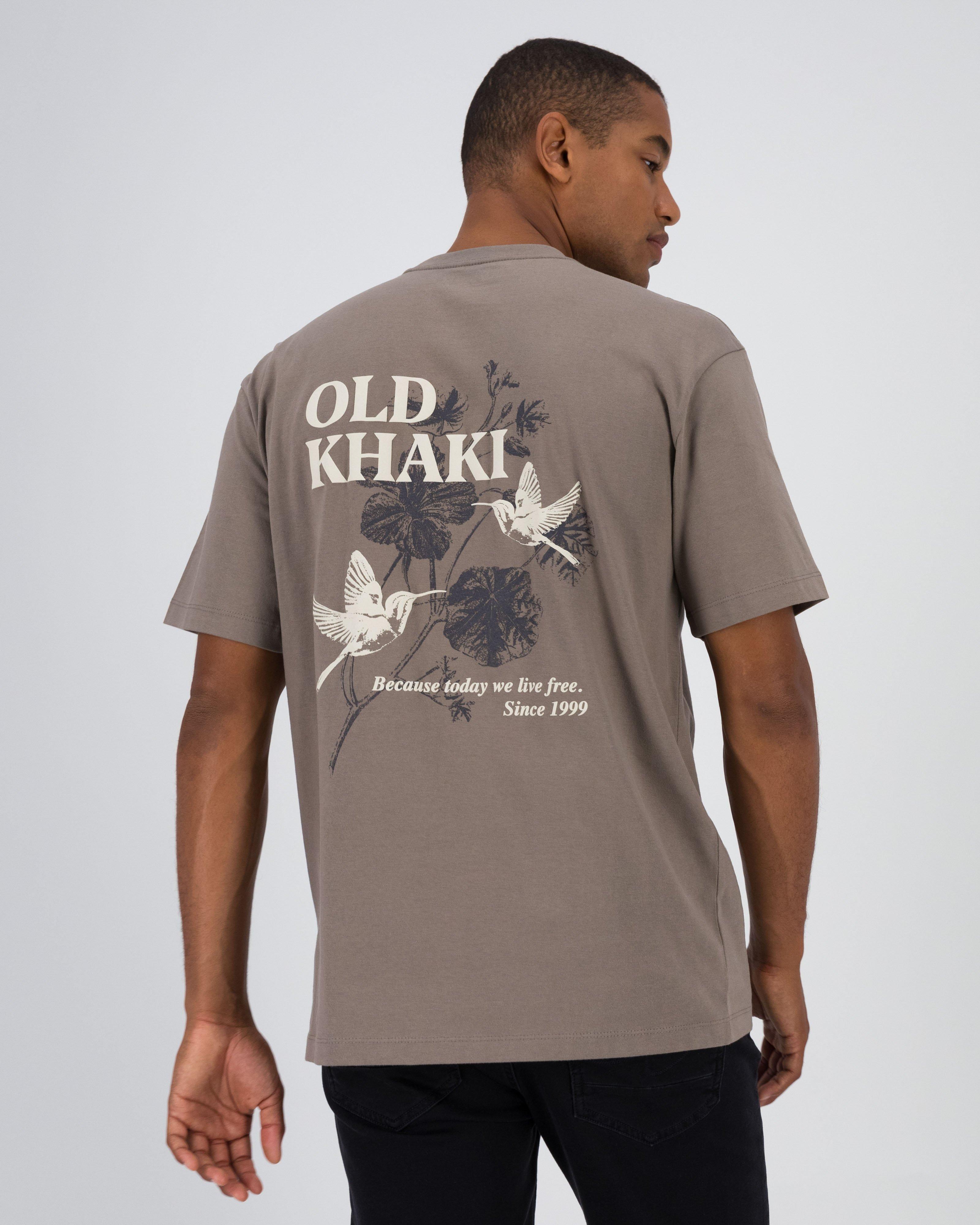 Men's Arlo Oversized Crew T-Shirt -  Stone