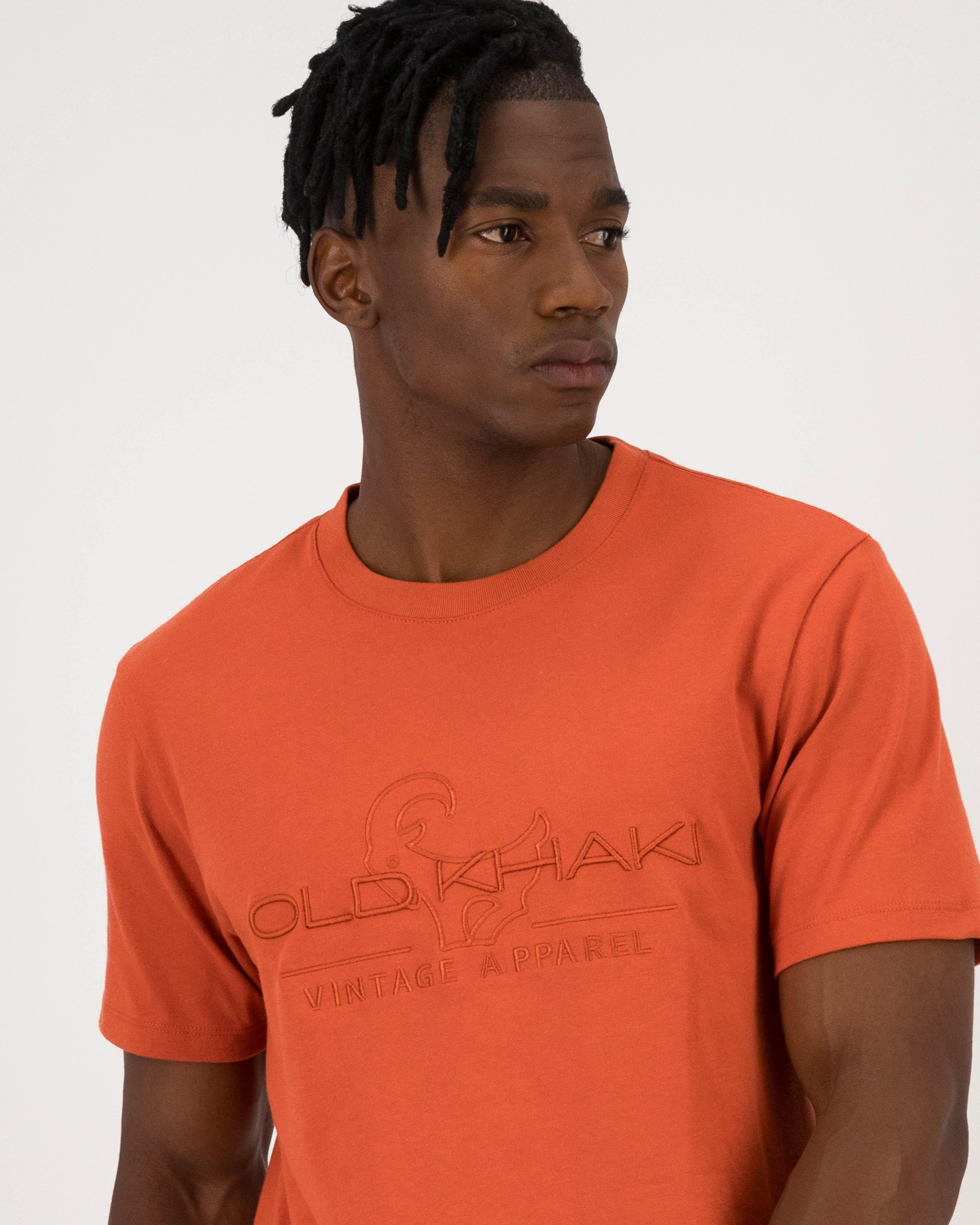 Men's Sibongile Embroidery Crew -  Orange