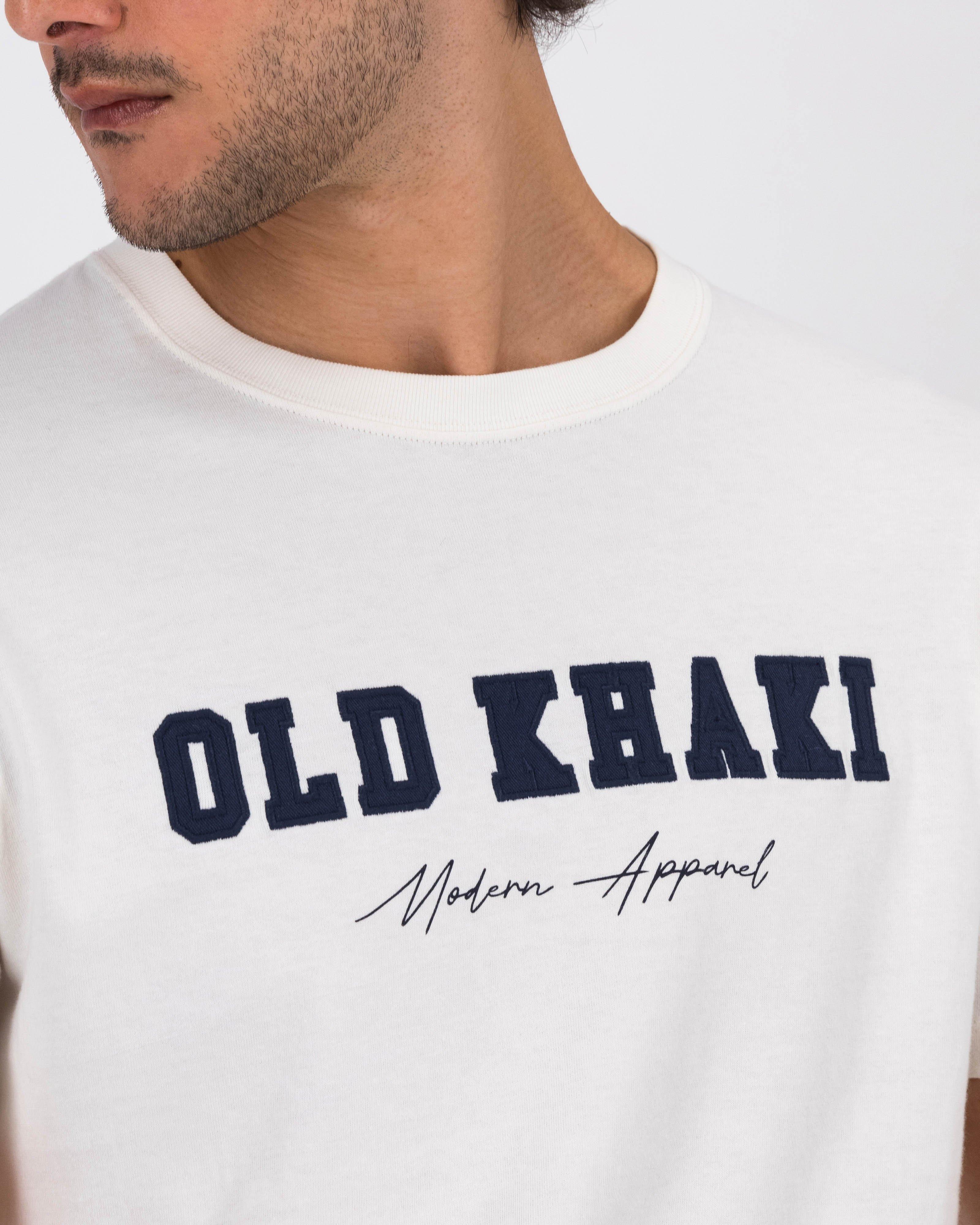 Old Khaki Men’s Foster Appliqué Crew T-shirt -  White