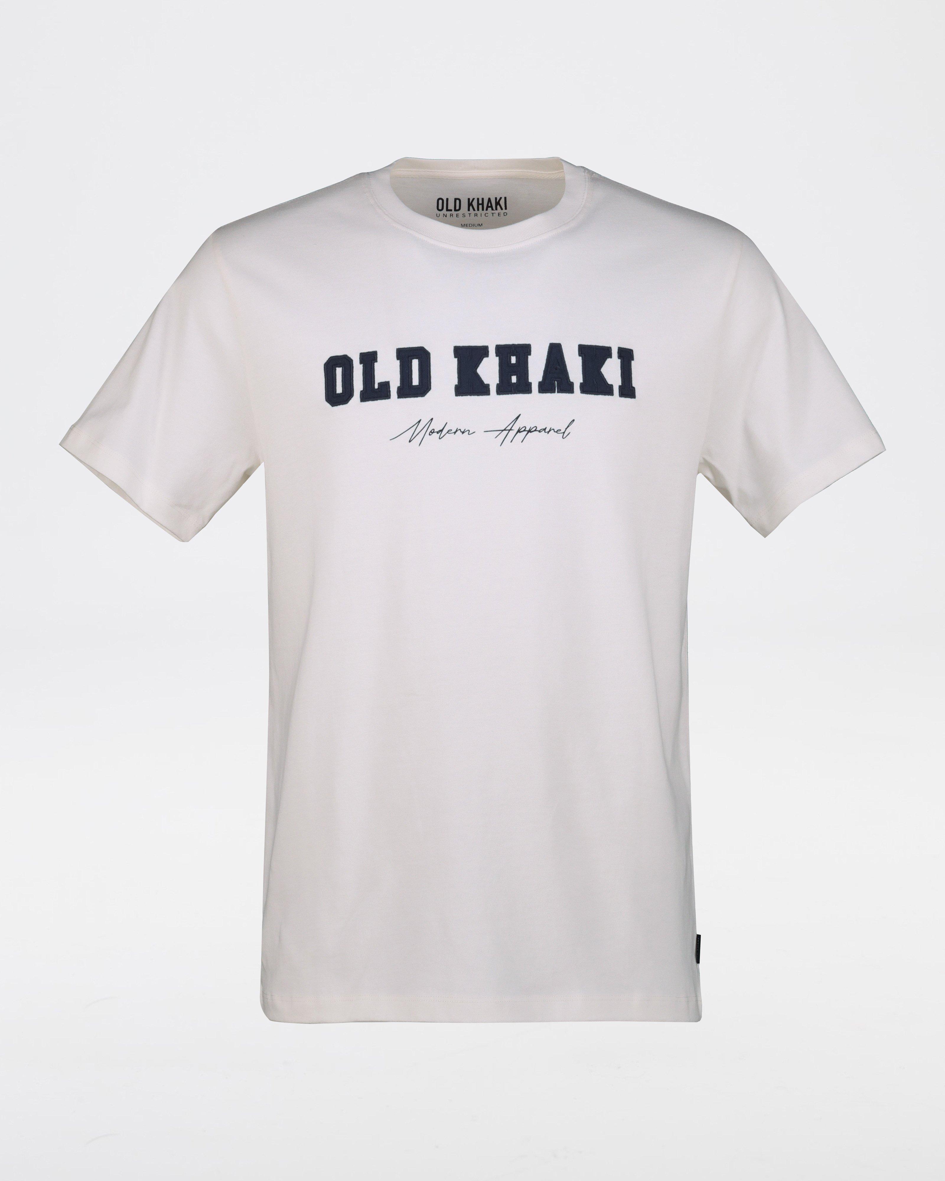 Old Khaki Men’s Foster Appliqué Crew T-shirt -  White