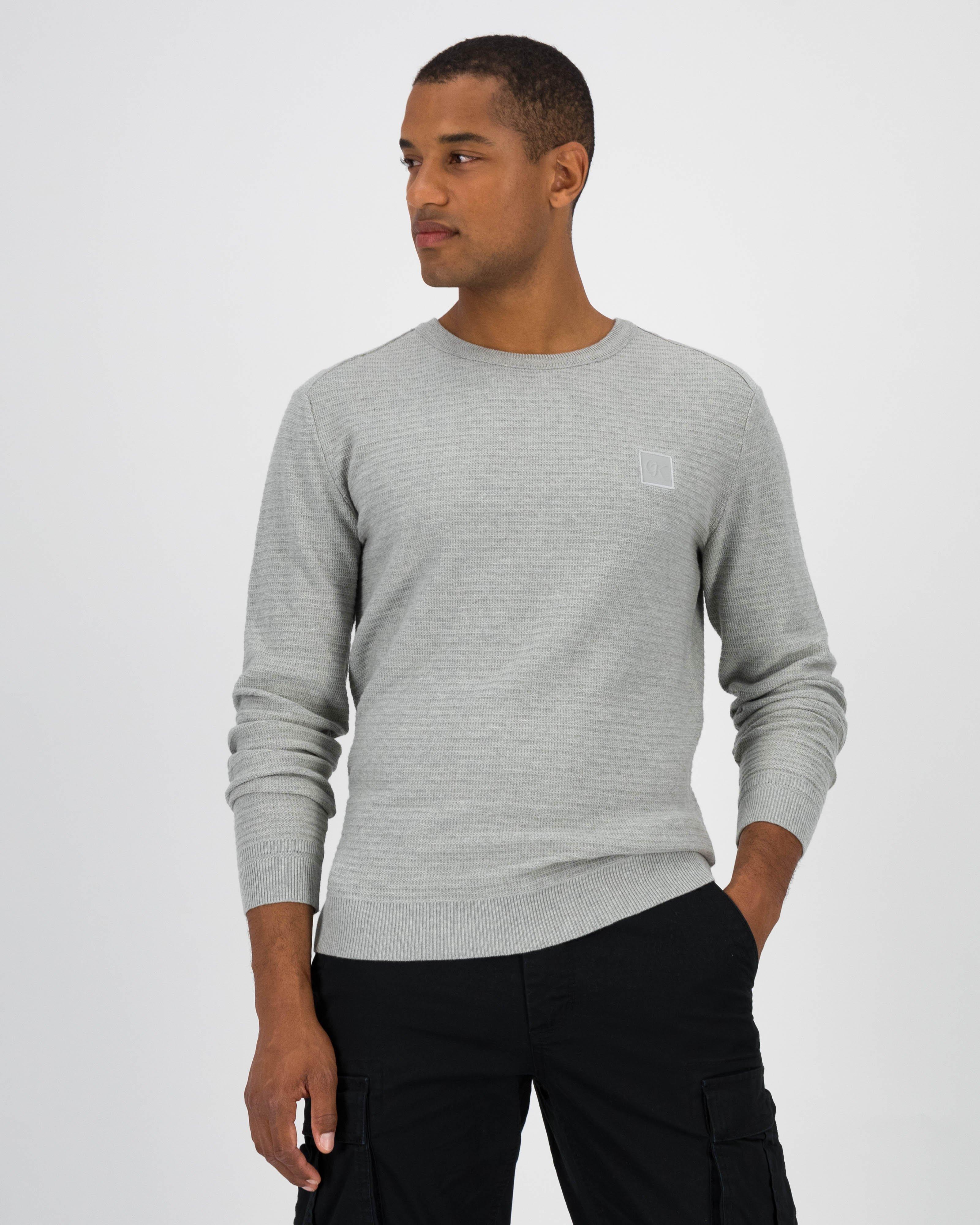 Men's Hilton Crew Knit -  Light Grey