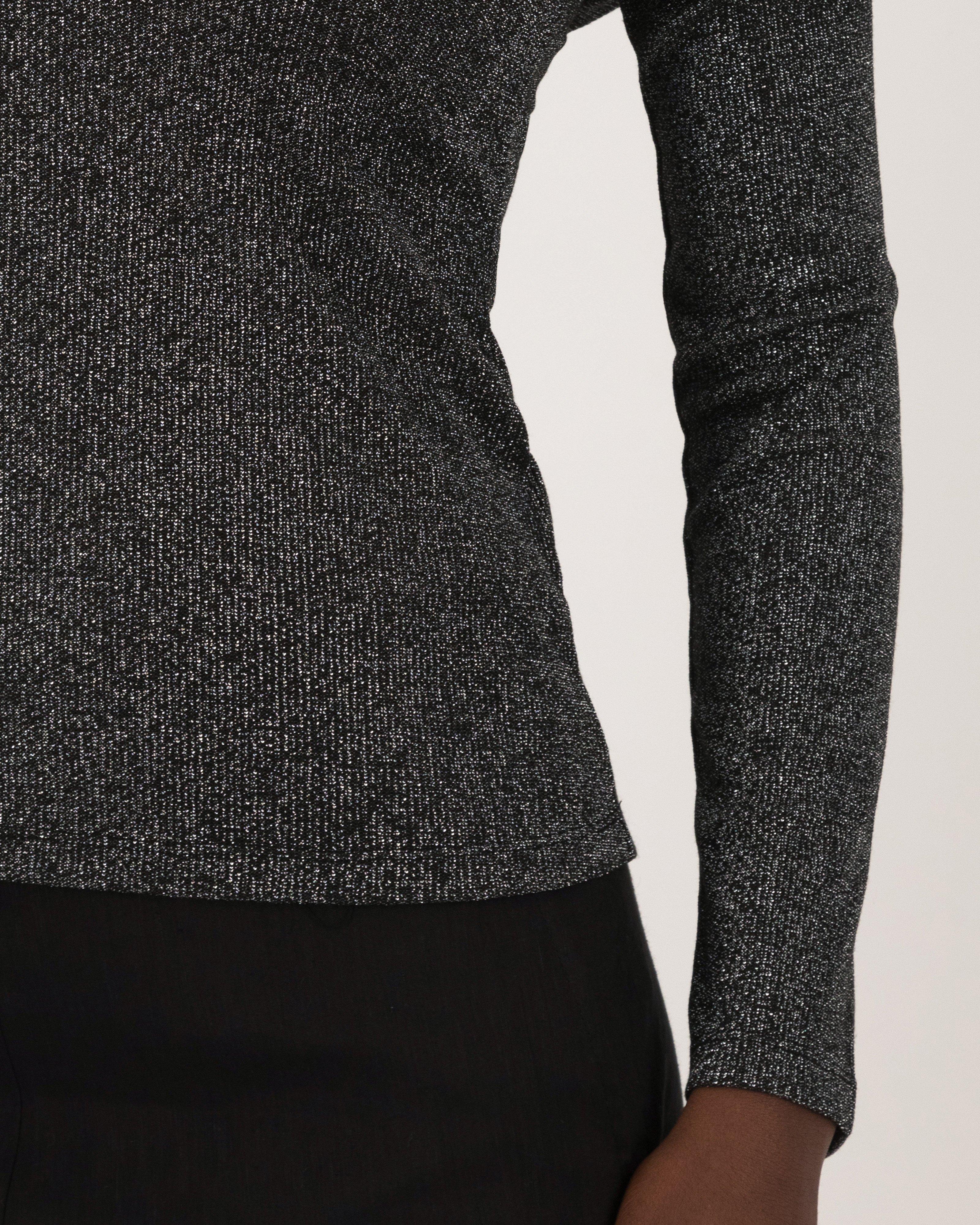 Zoe Lurex Top -  Charcoal