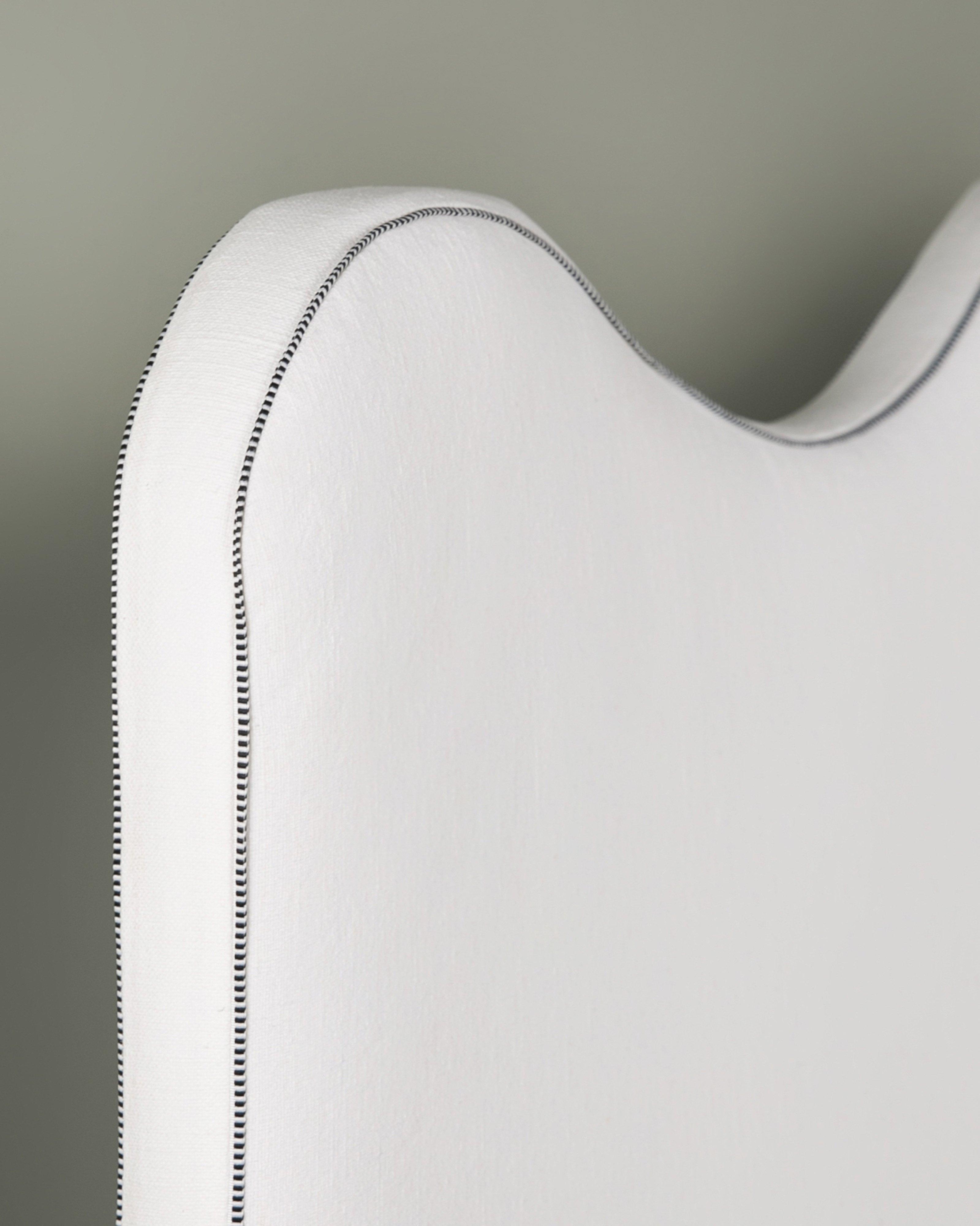 Riley Contrast King Headboard -  Milk