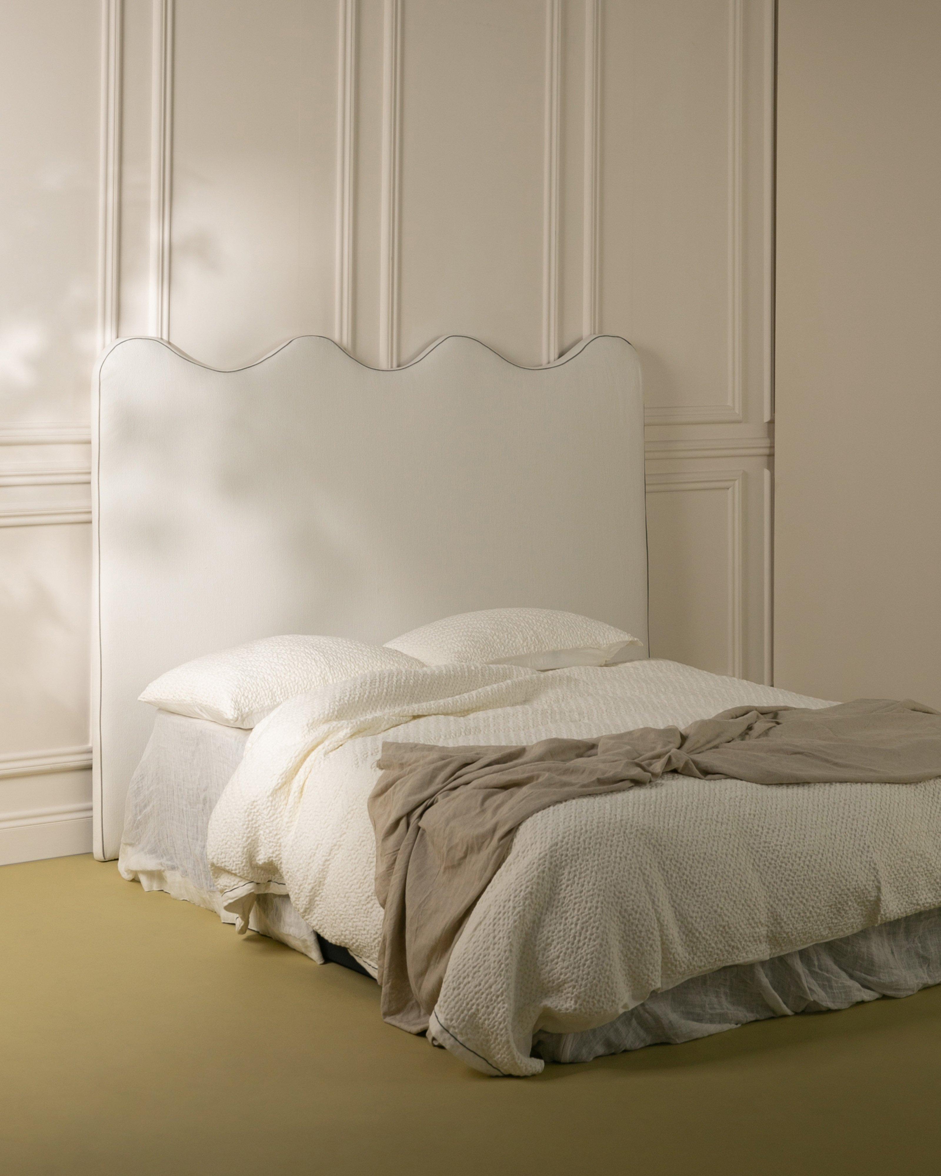 Riley Contrast Queen Headboard -  Milk