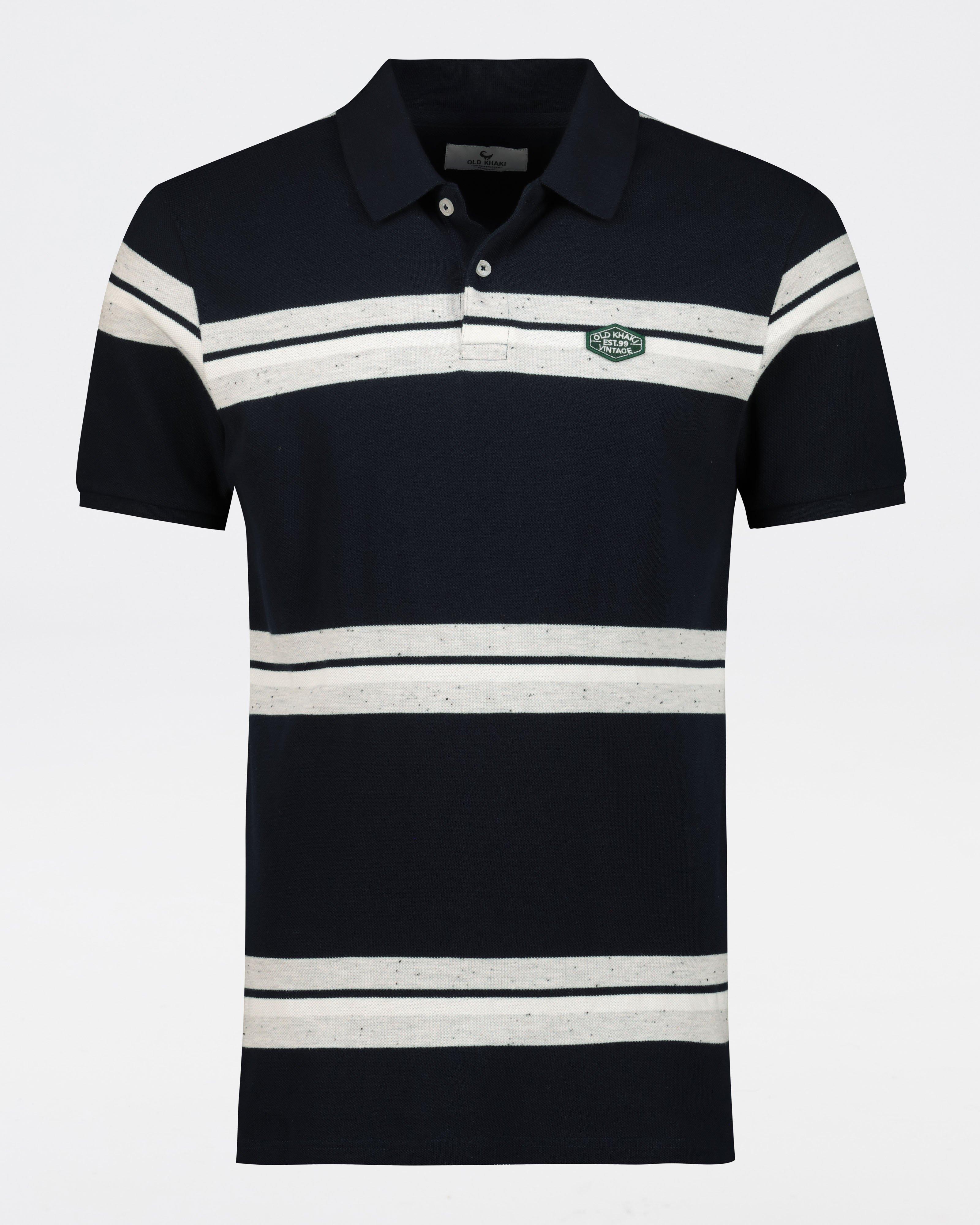 Old Khaki Men's Giovanni Nep Stripe Golf Shirt -  Grey