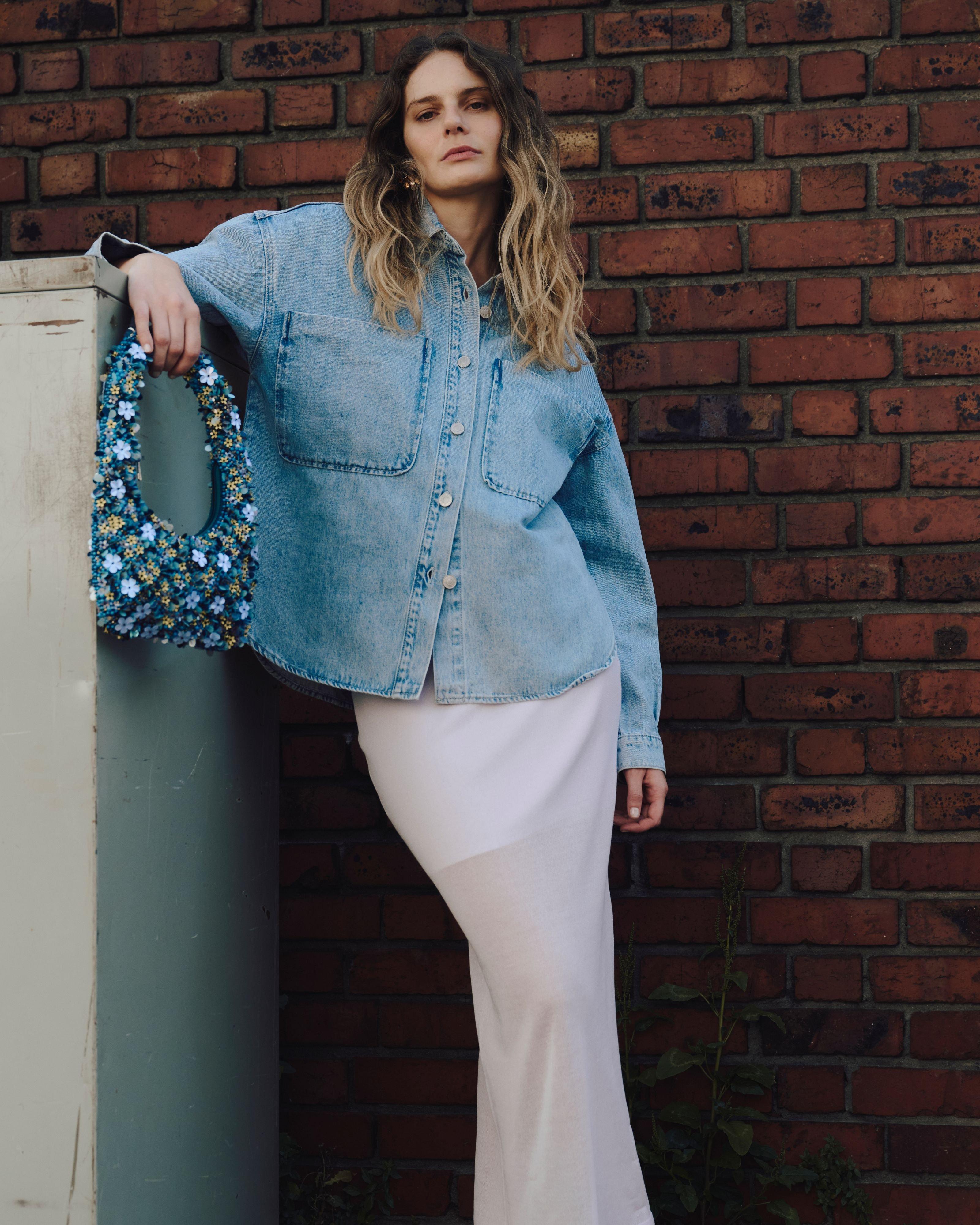 Zander Denim Shacket -  Blue