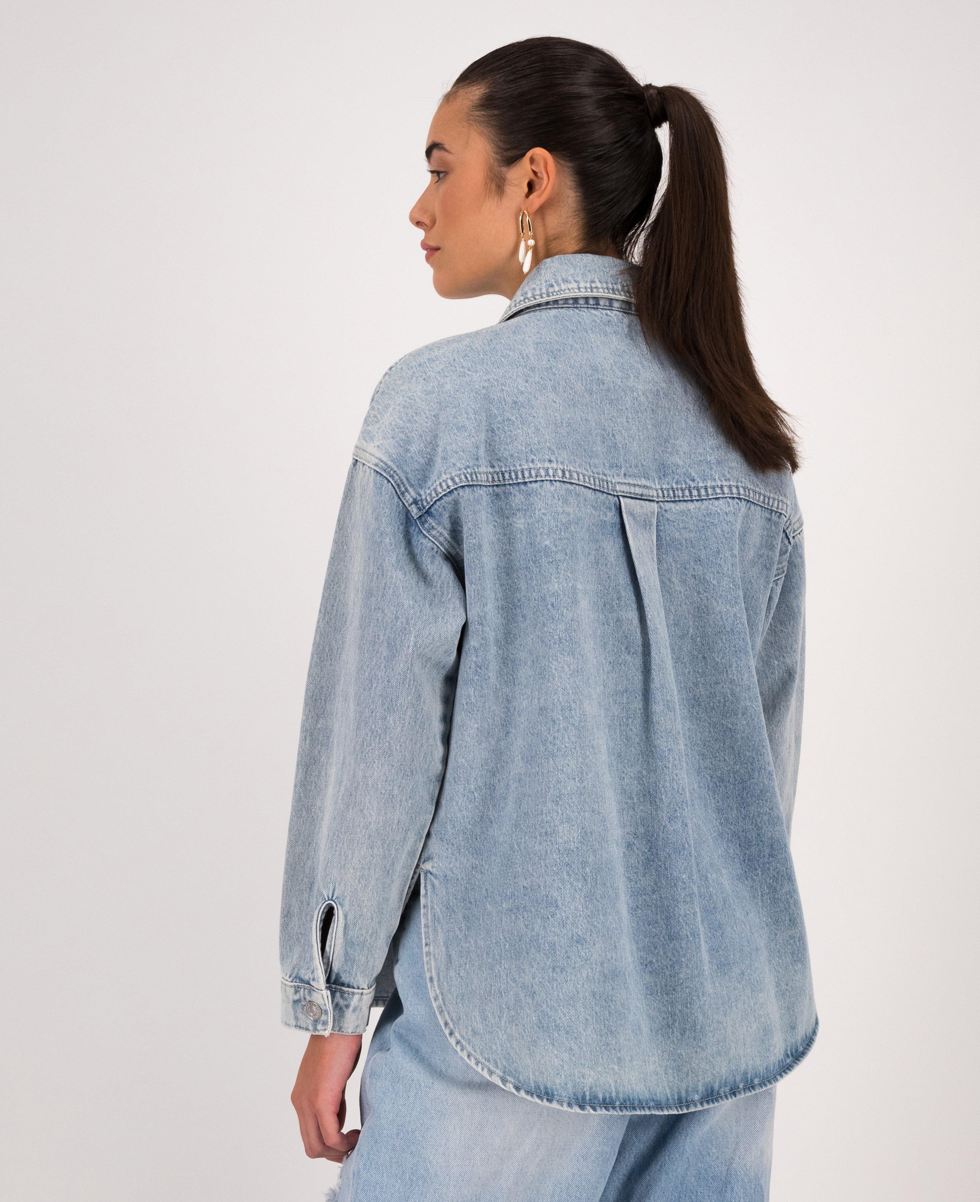 Zander Denim Shacket -  Blue