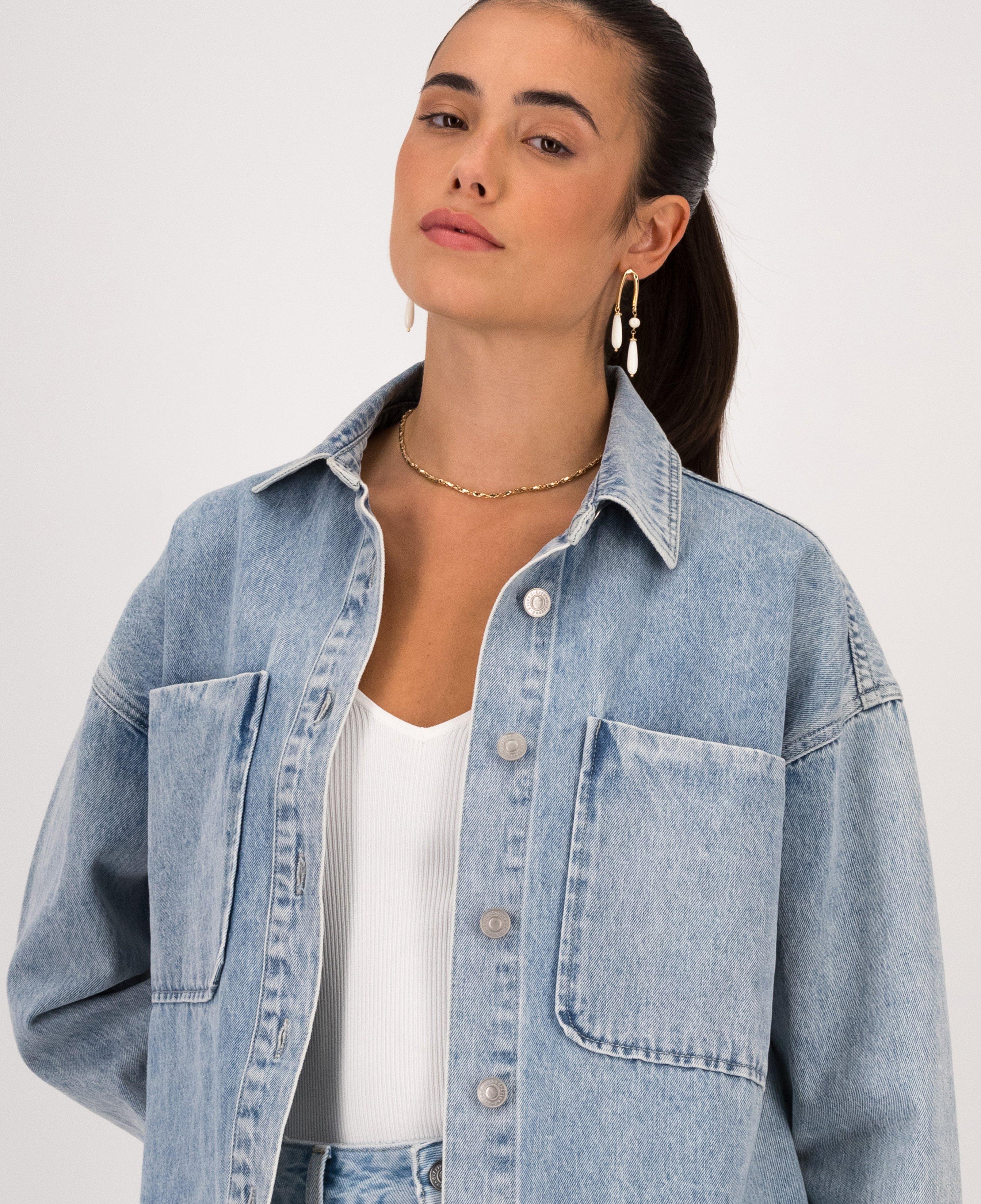 Zander Denim Shacket -  Blue