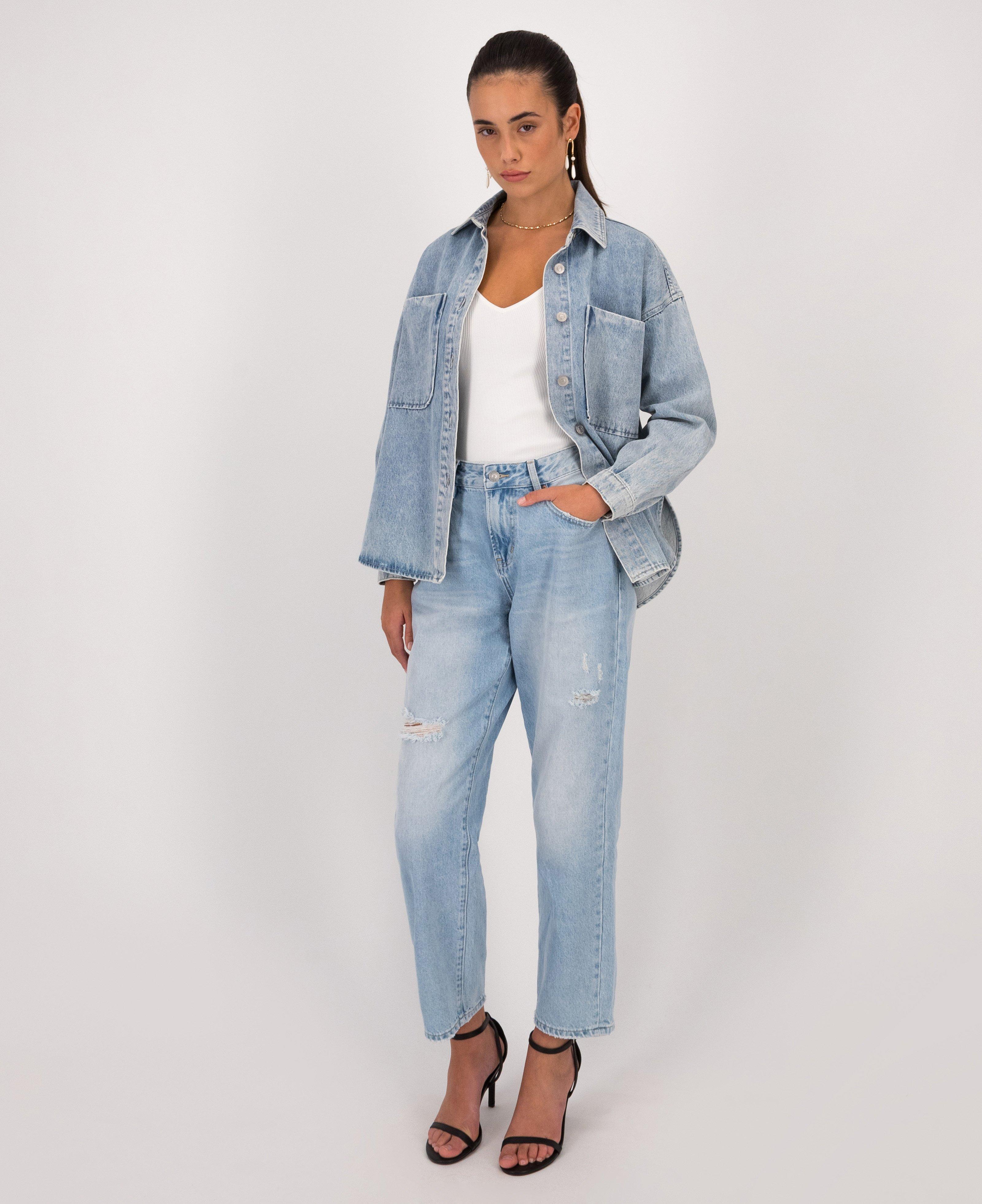 Zander Denim Shacket -  Blue