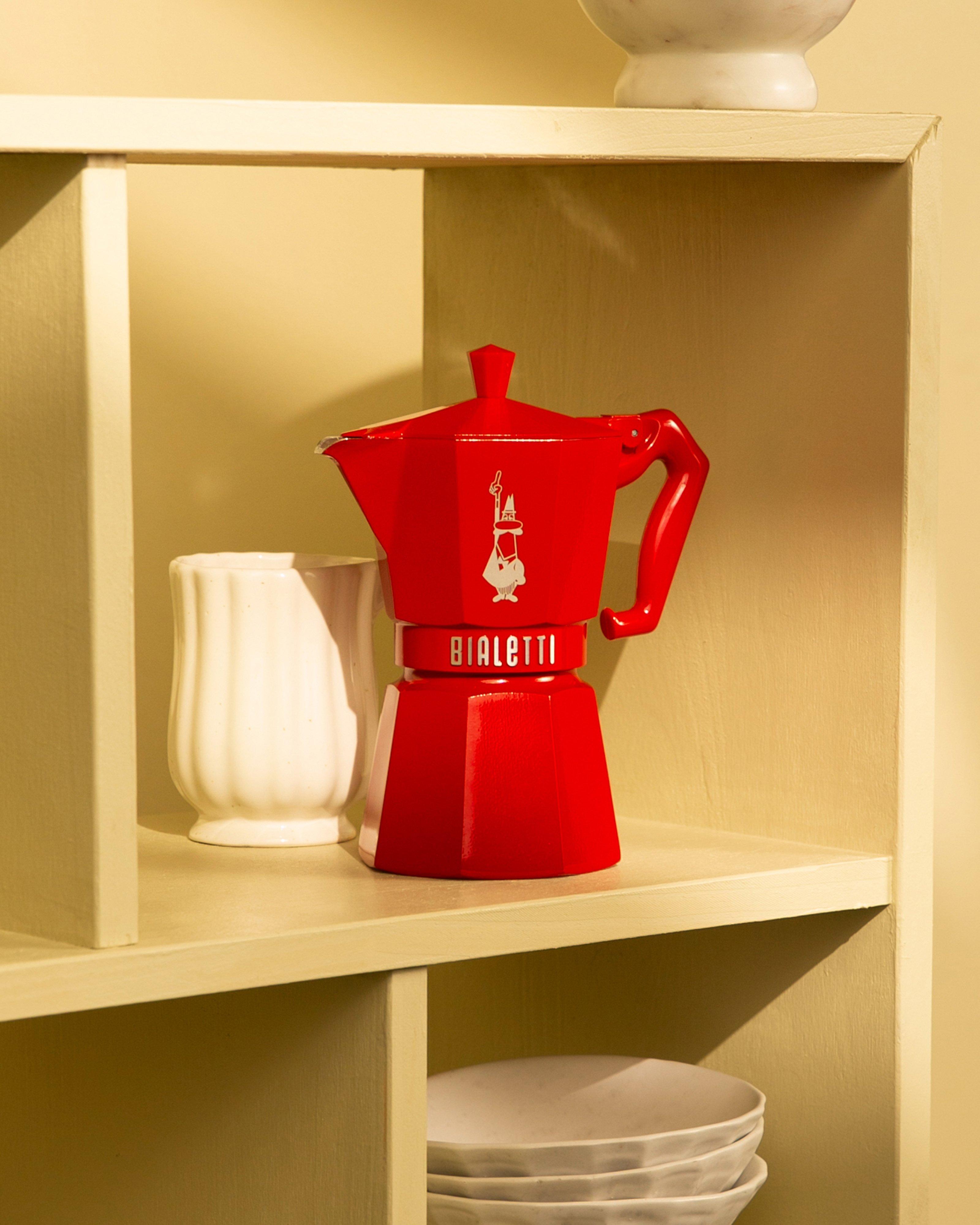 Bialetti Moka Exclusive - 6 Cup -  Red