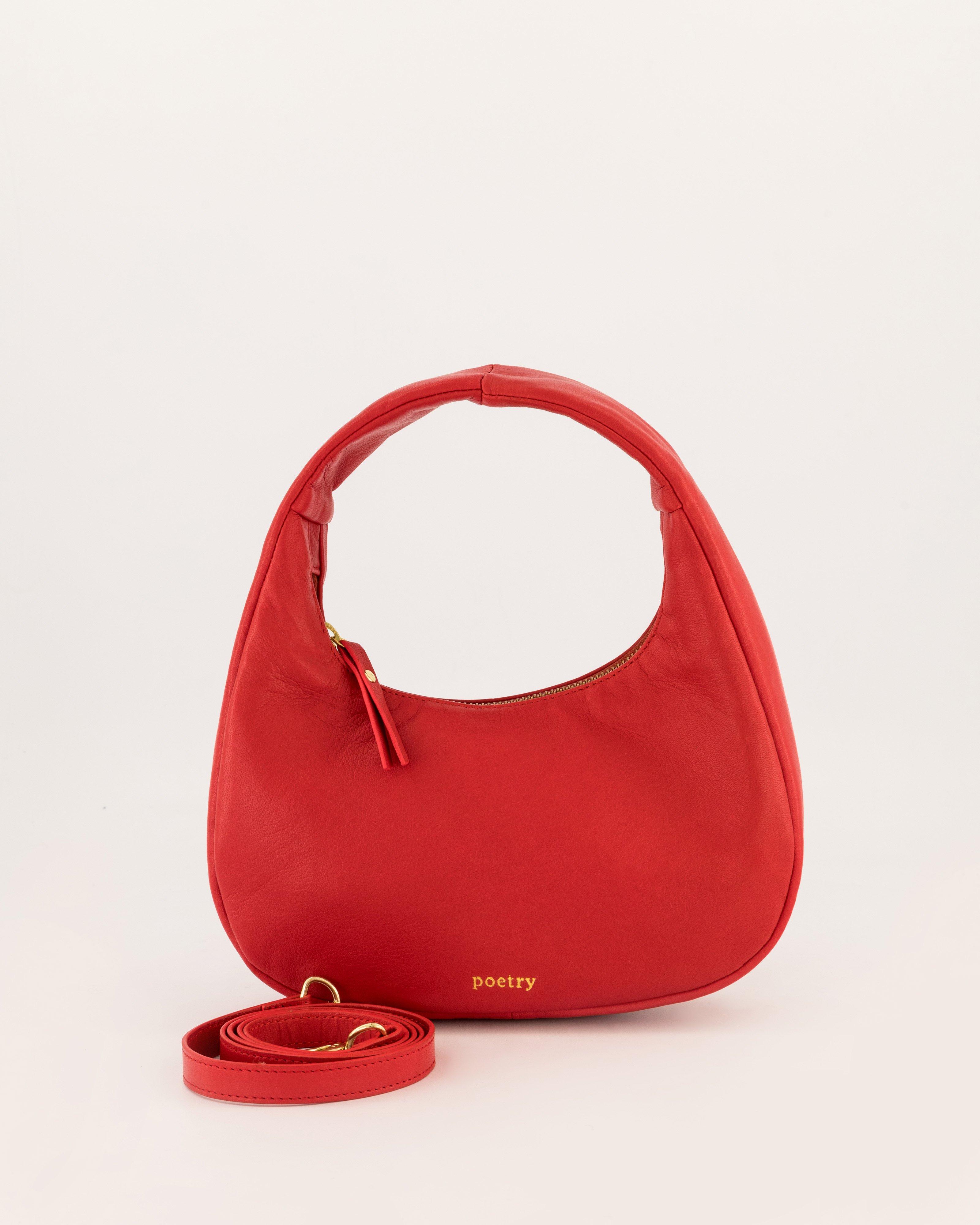 Nina Smooth Leather Mini Bag -  Red