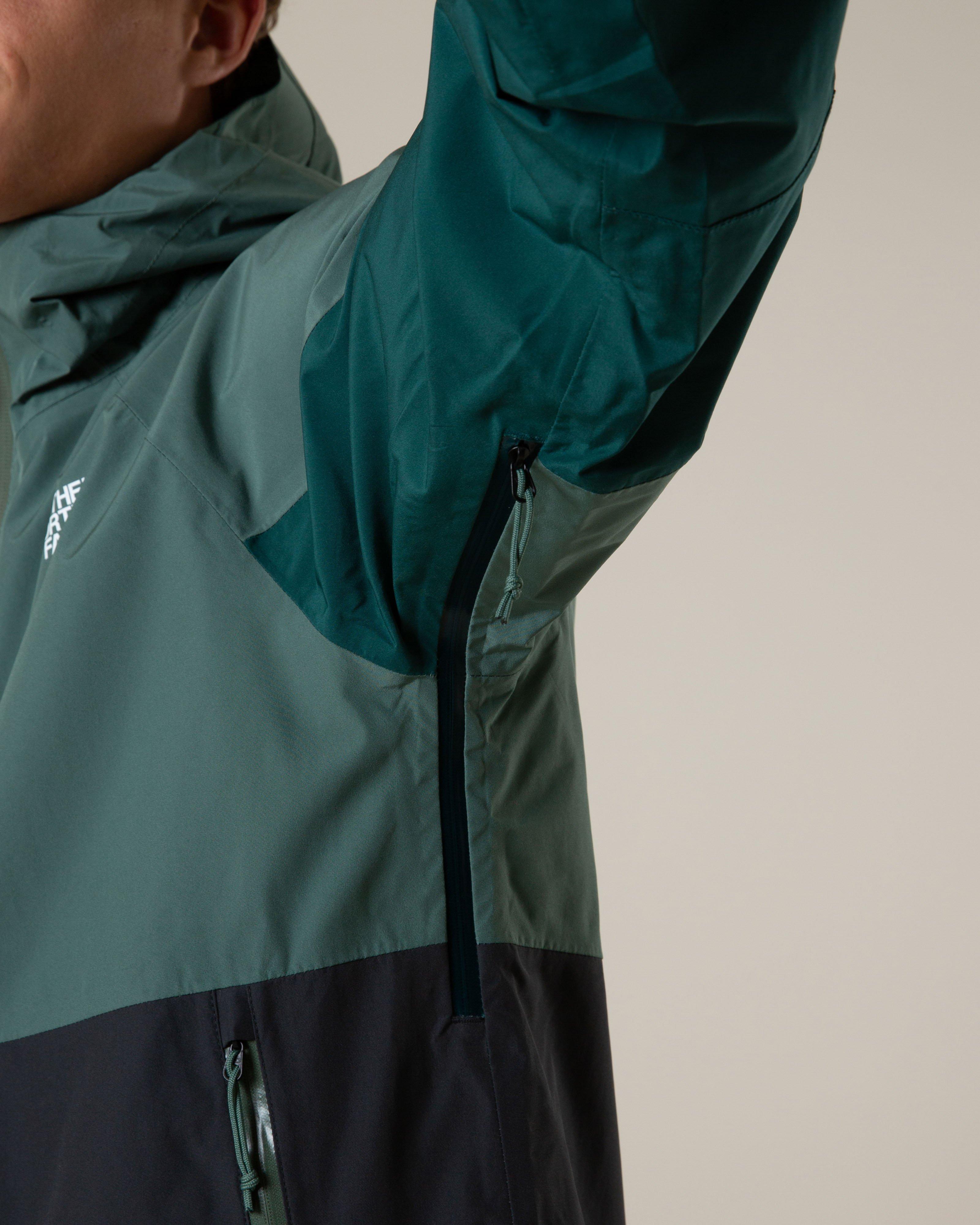 The North Face Men’s LIGHTNING ZIP-IN  Rain JACKET  -  Green