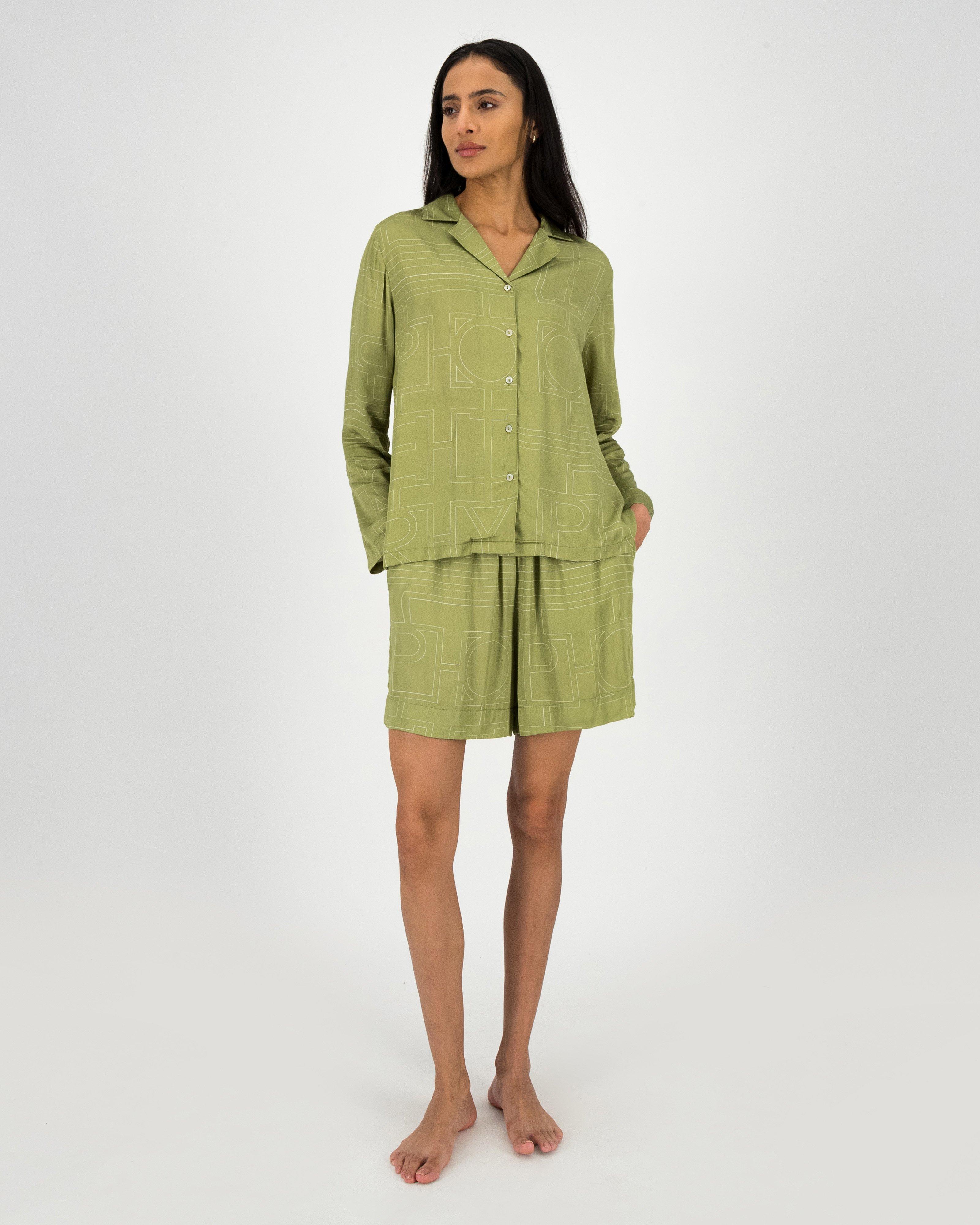 Nikol Monogram Sleep Set -  Green