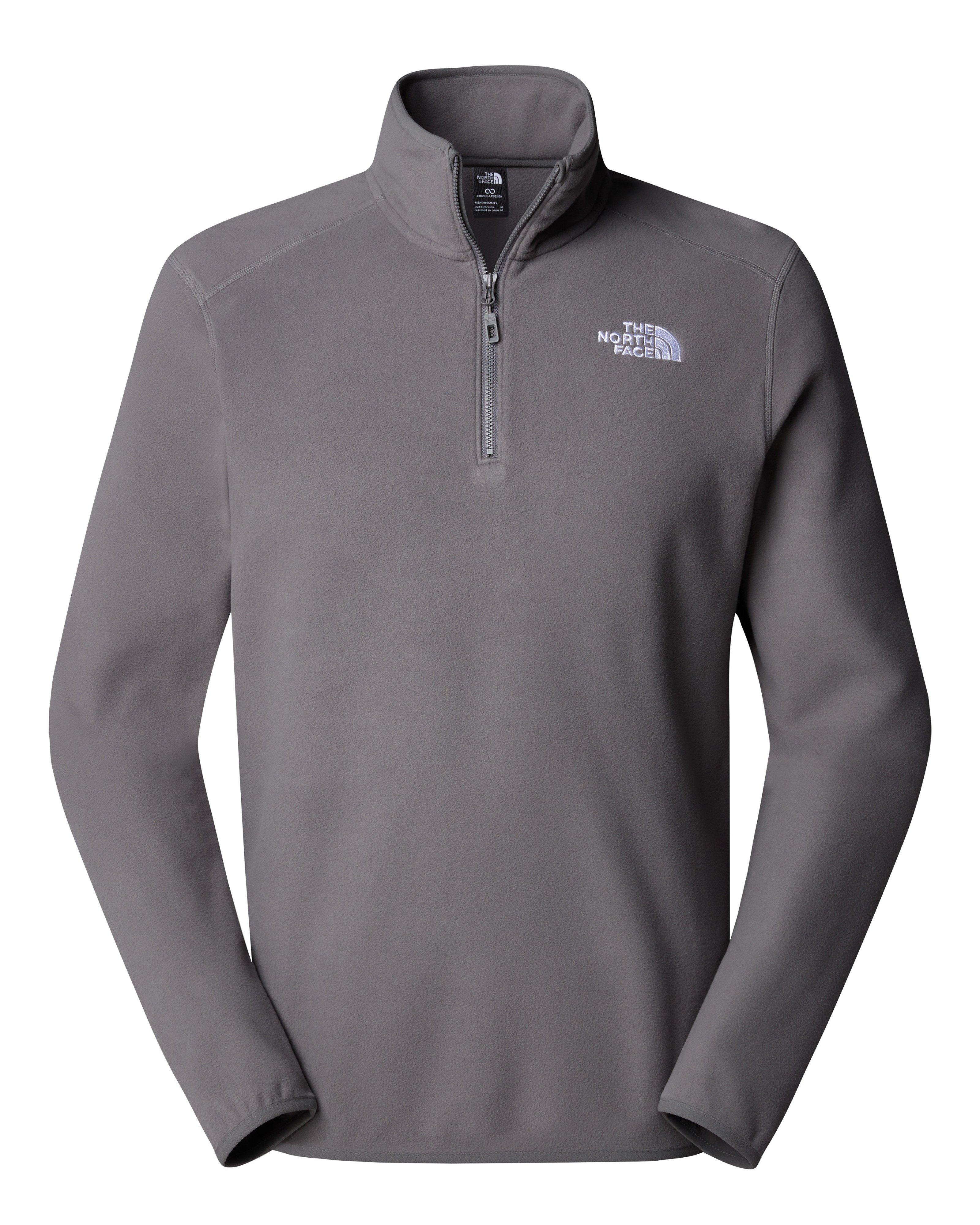 The North Face Men's Glacier 100 1/4 Zip Fleece -  Grey