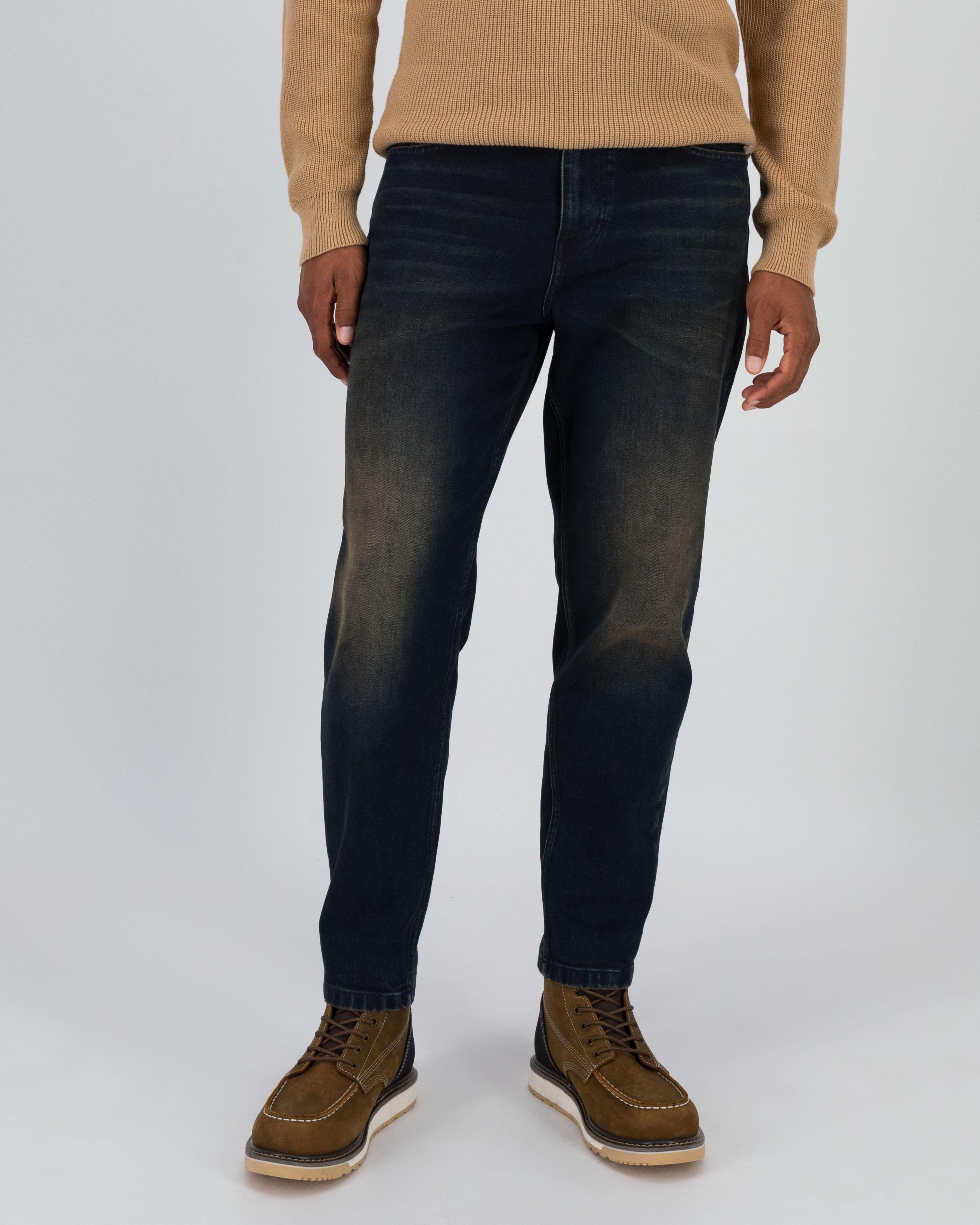 Men's Lincoln Tapered Dark Wash Denim -  Navy