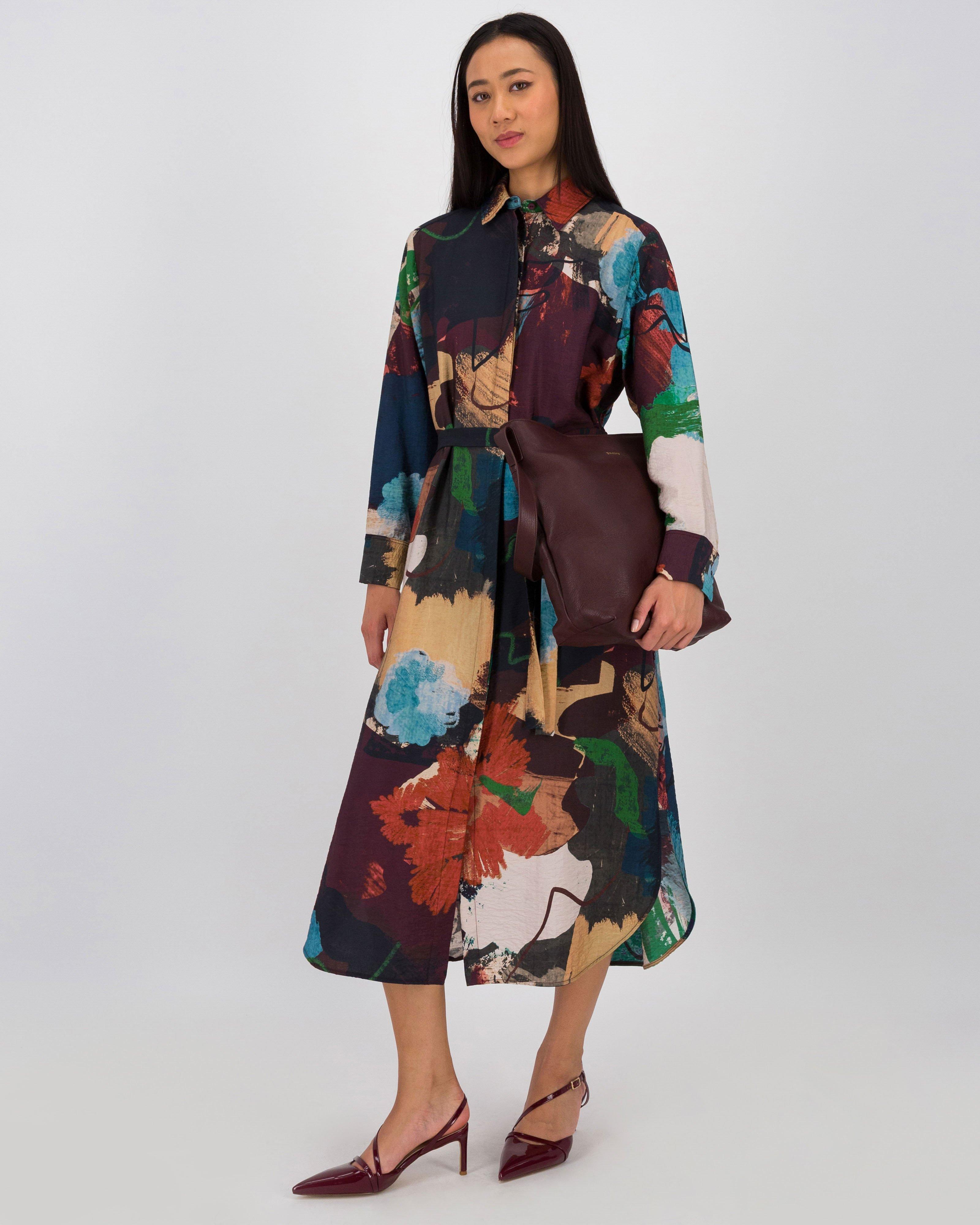 Ezra Printed Shirt Dress -  Assorted