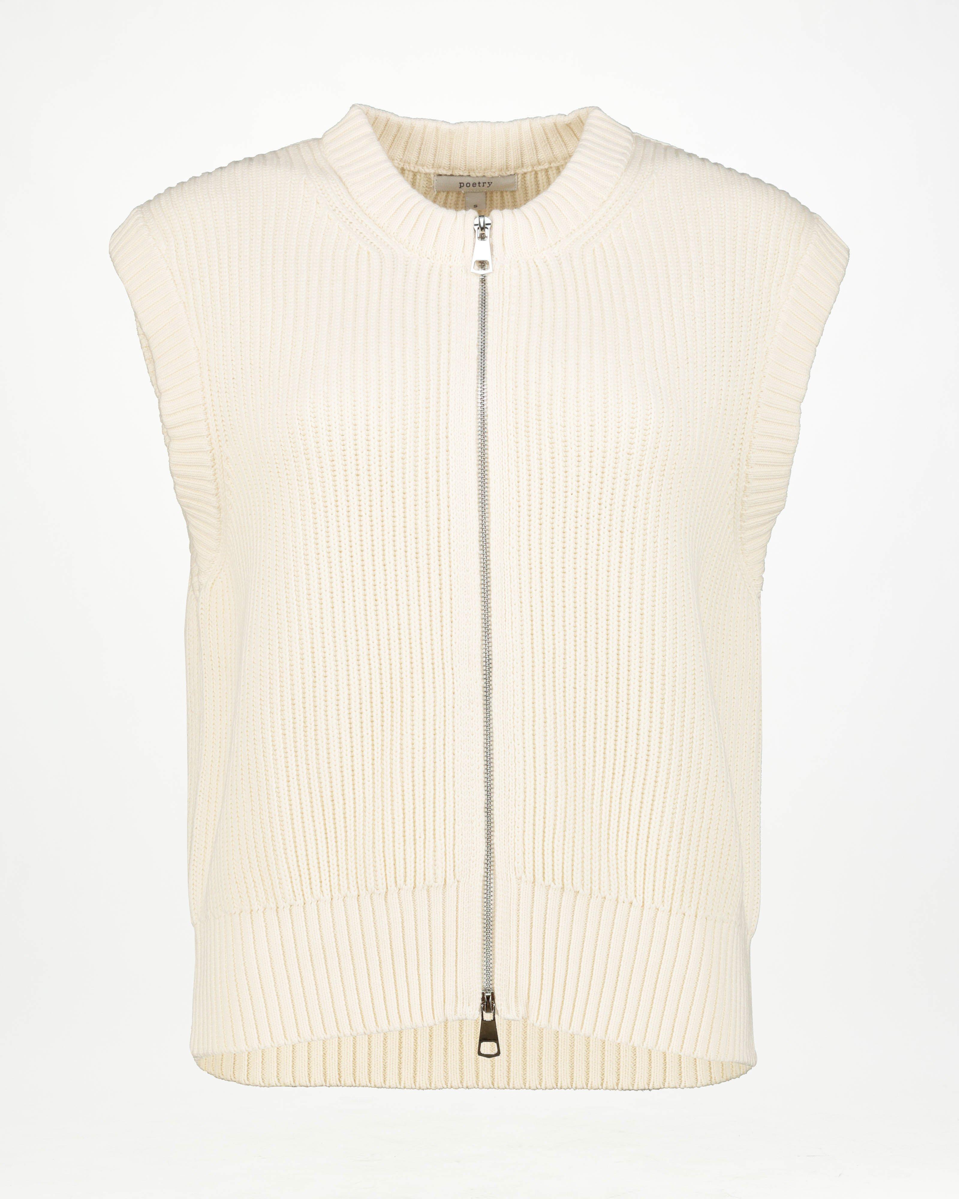 Laylah Sleeveless Zip Through Knit - Poetry Clothing Store