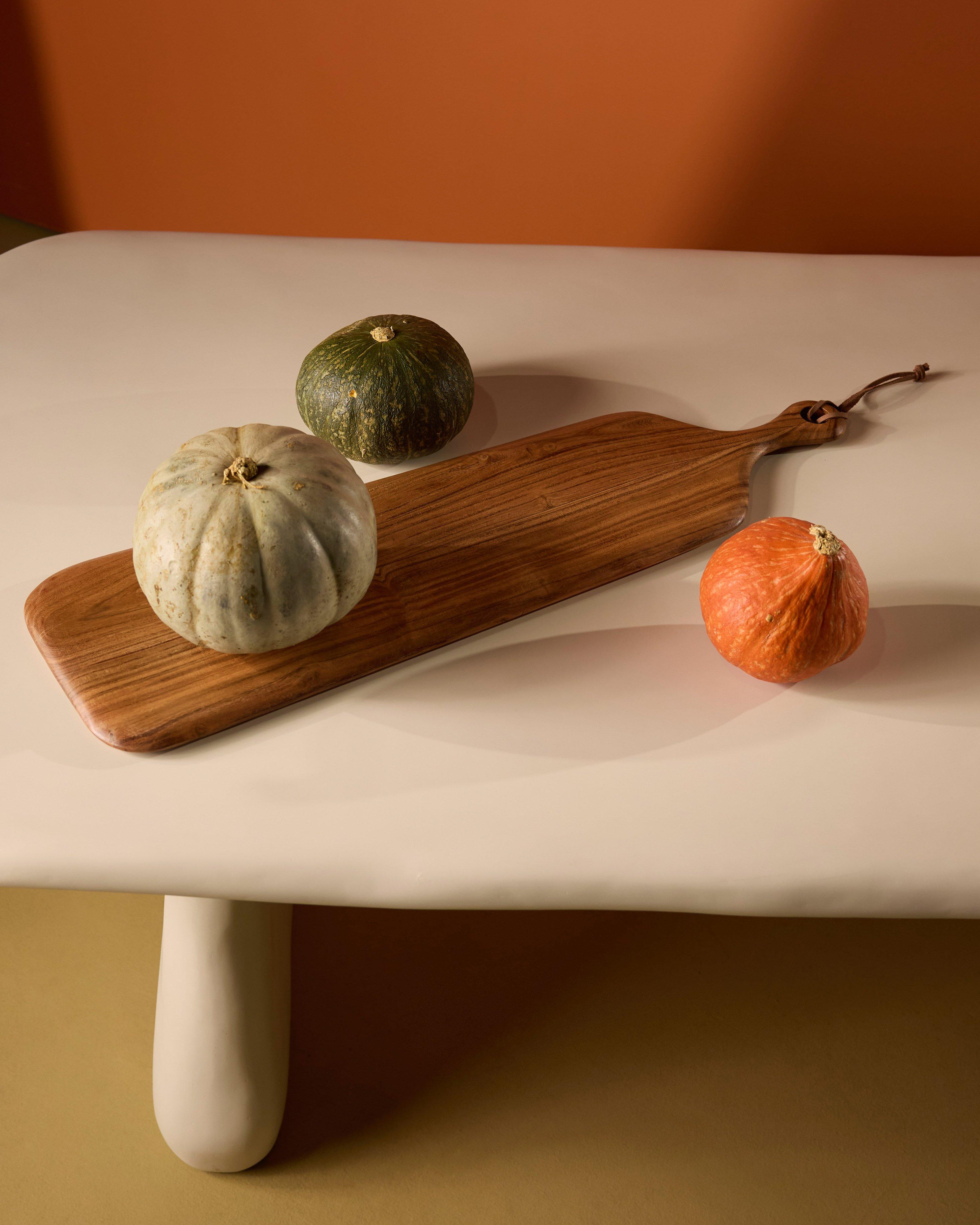 Long Paddle Wooden Serving Board -  Brown