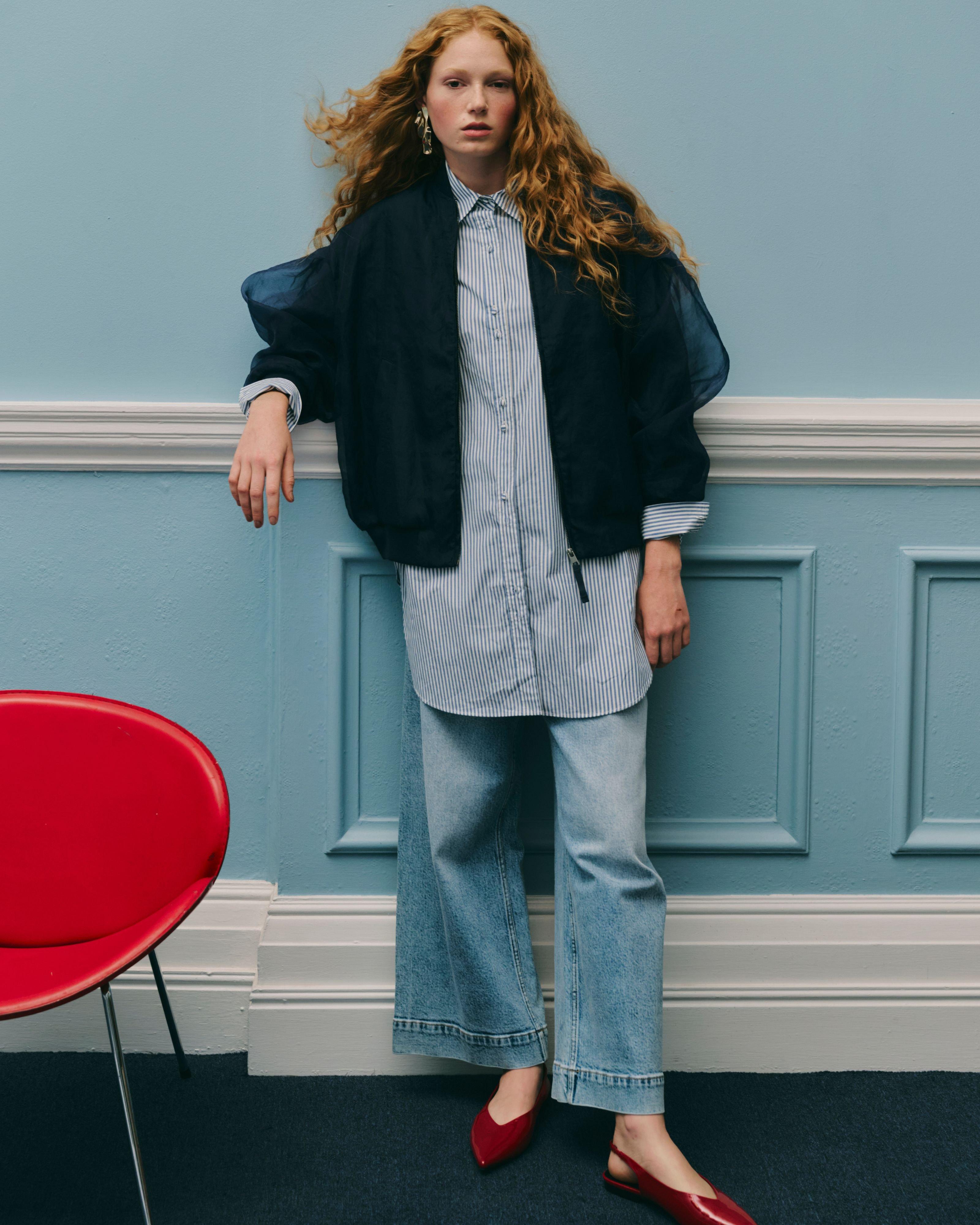 Kenny Sheer Overlay Bomber -  Navy
