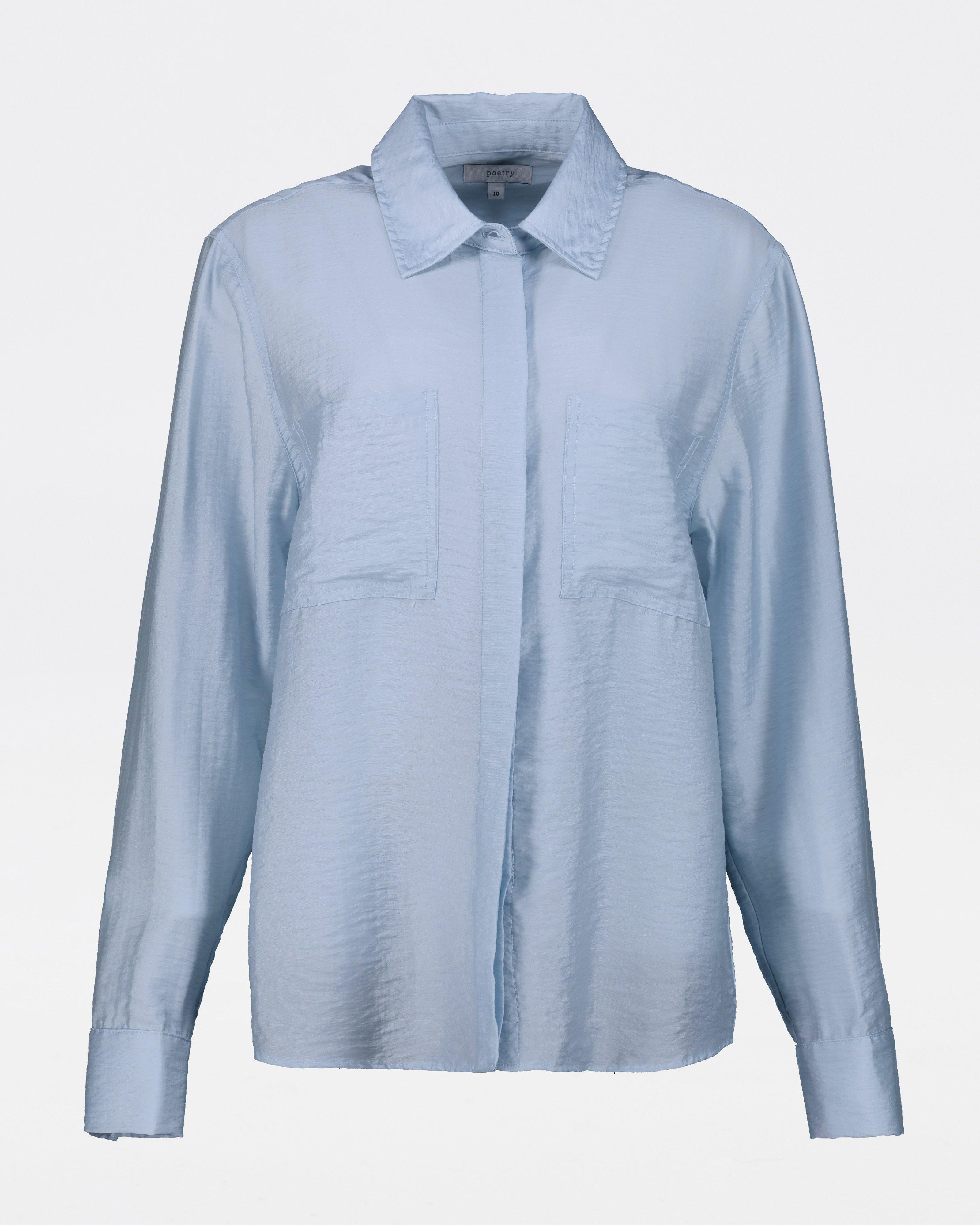 PRY Super100's Button-front Shirt １新品 Nissa Button Through Shirt - Poetry Clothing Store
