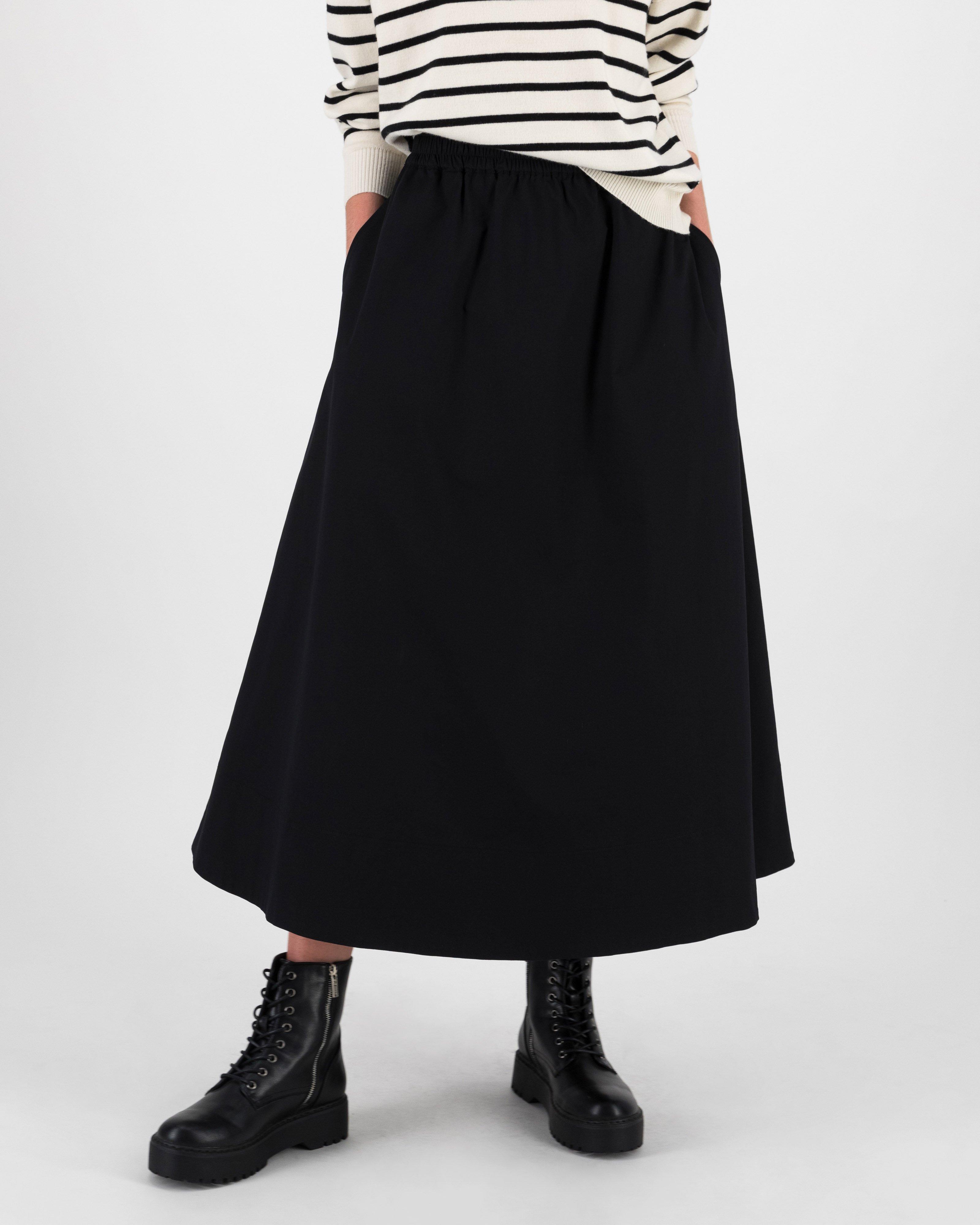 Women's Alexis Poplin Skirt -  Black