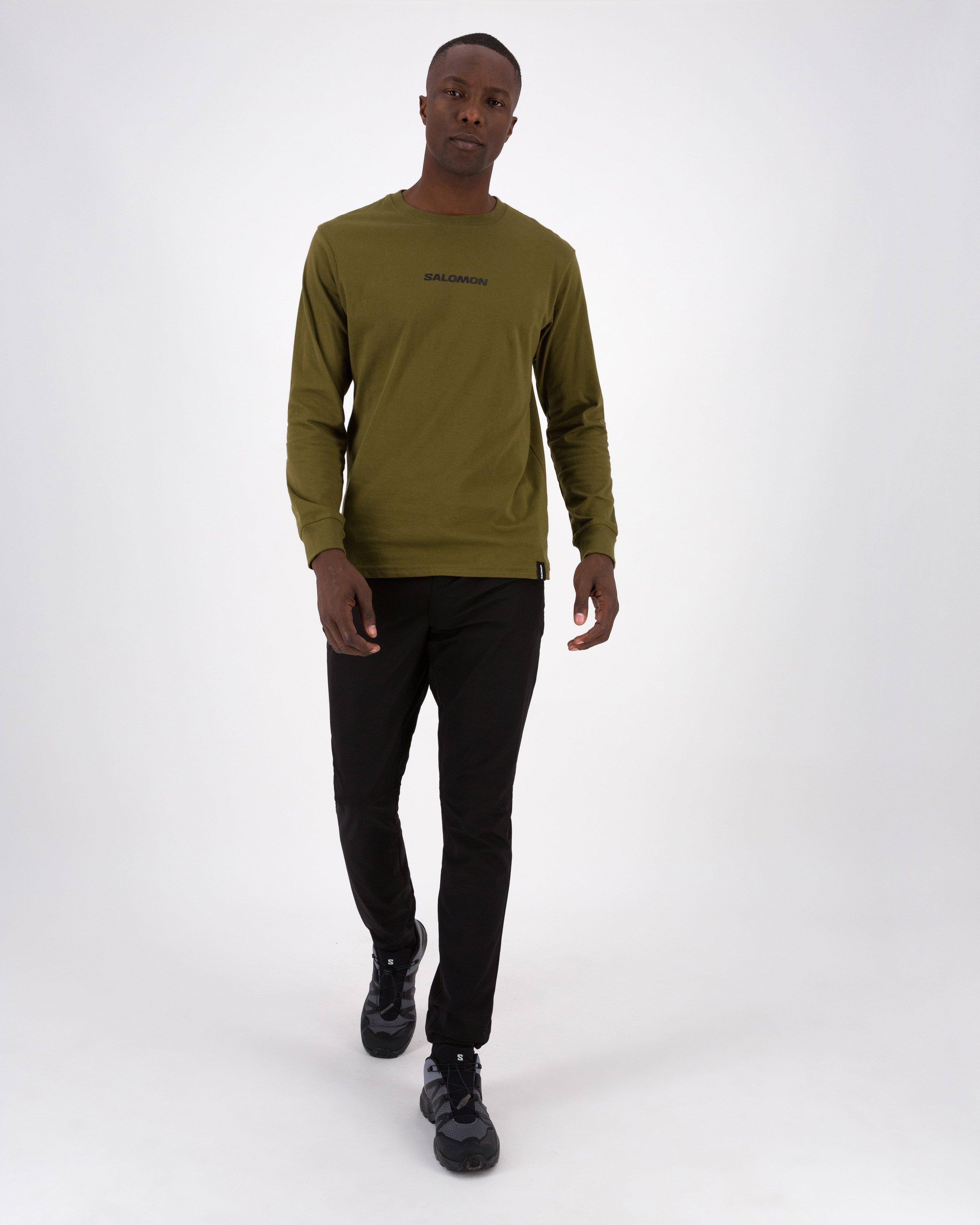 Salomon Men’s EMBLEM Long Sleeve T-shirt -  Green