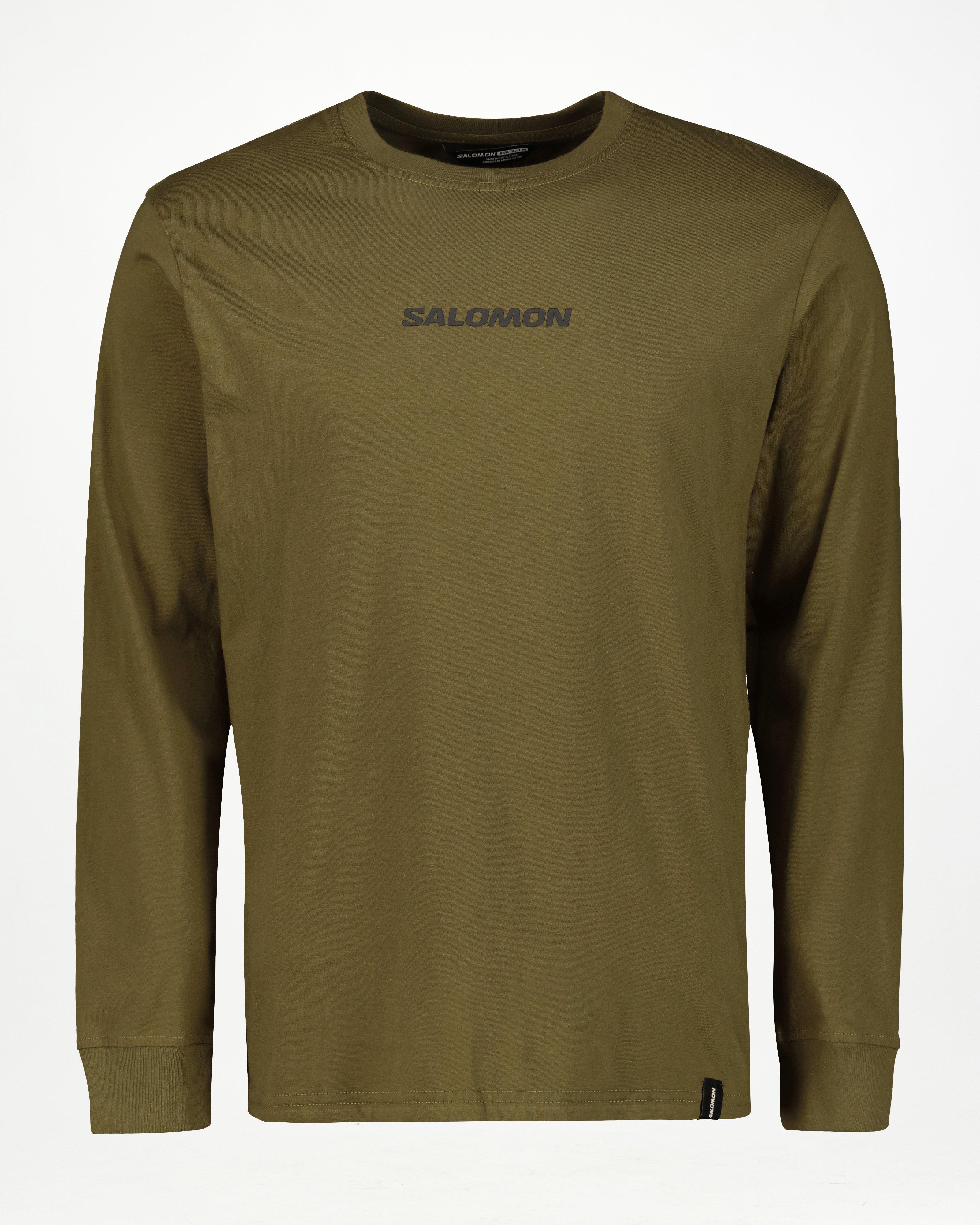 Salomon Men’s EMBLEM Long Sleeve T-shirt -  Green