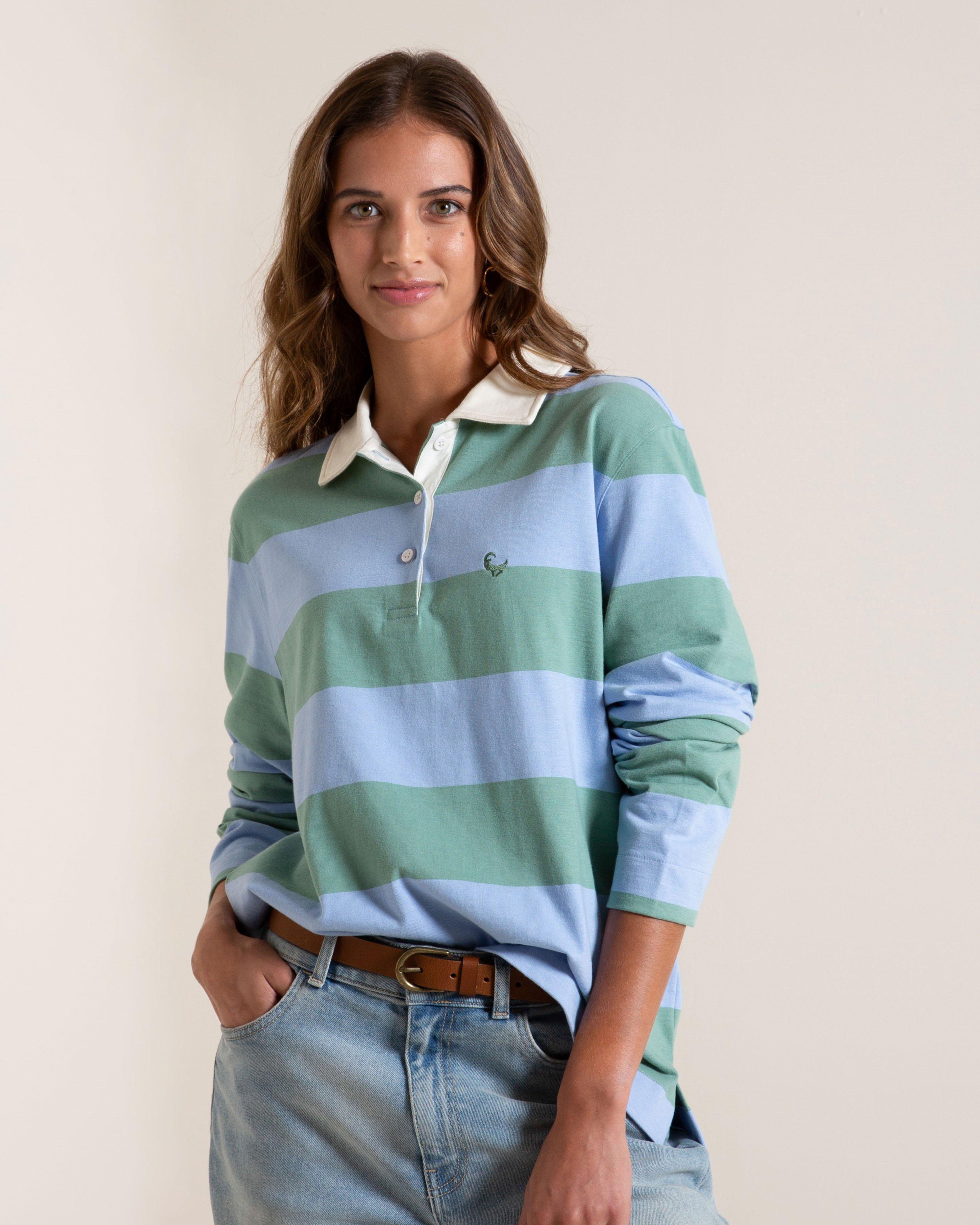 Old Khaki Women's Rafa Branded Polo Shirt -  Blue