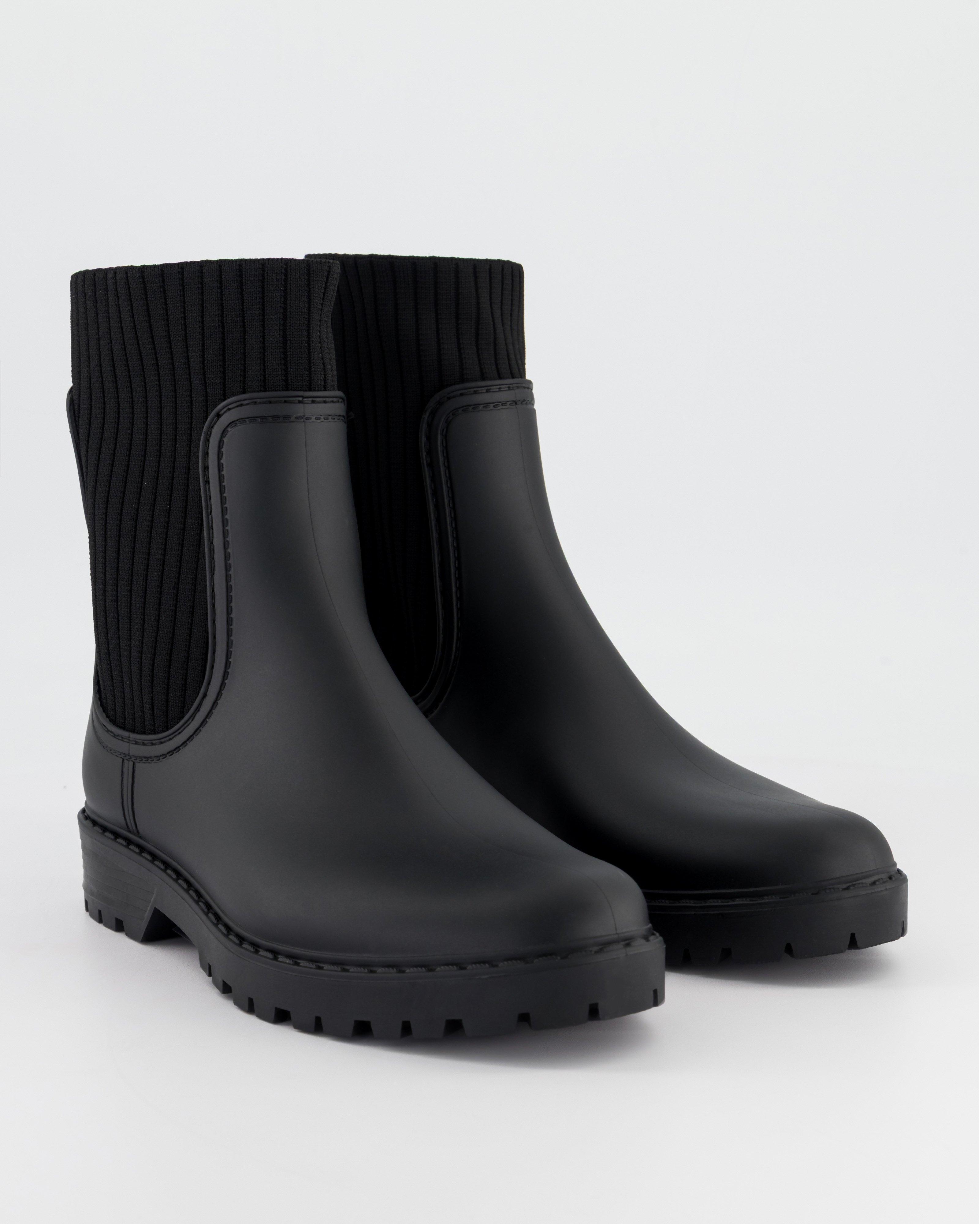 Macey Rain Boot -  Black
