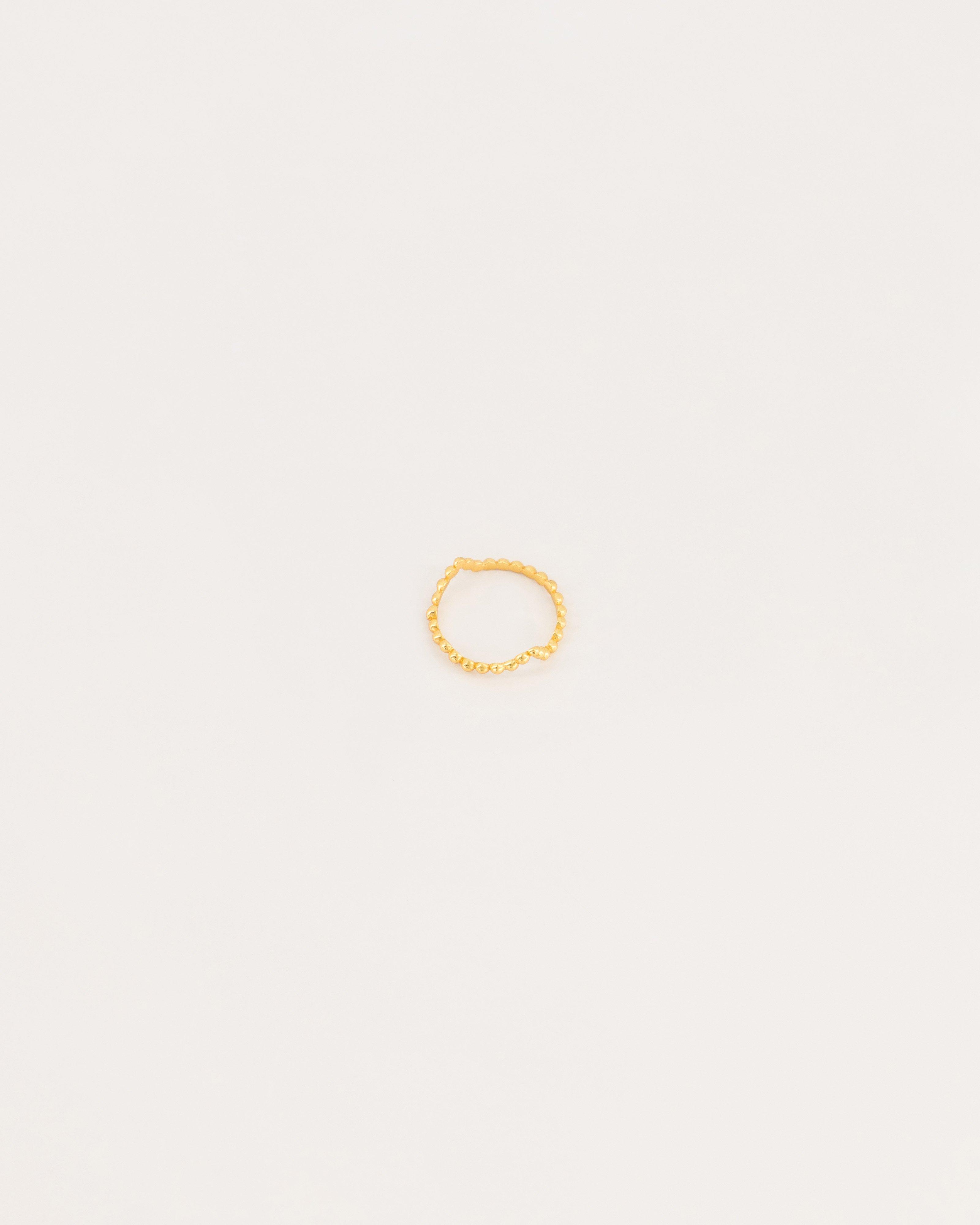 Sterling Silver Circle Cluster Ring -  Gold