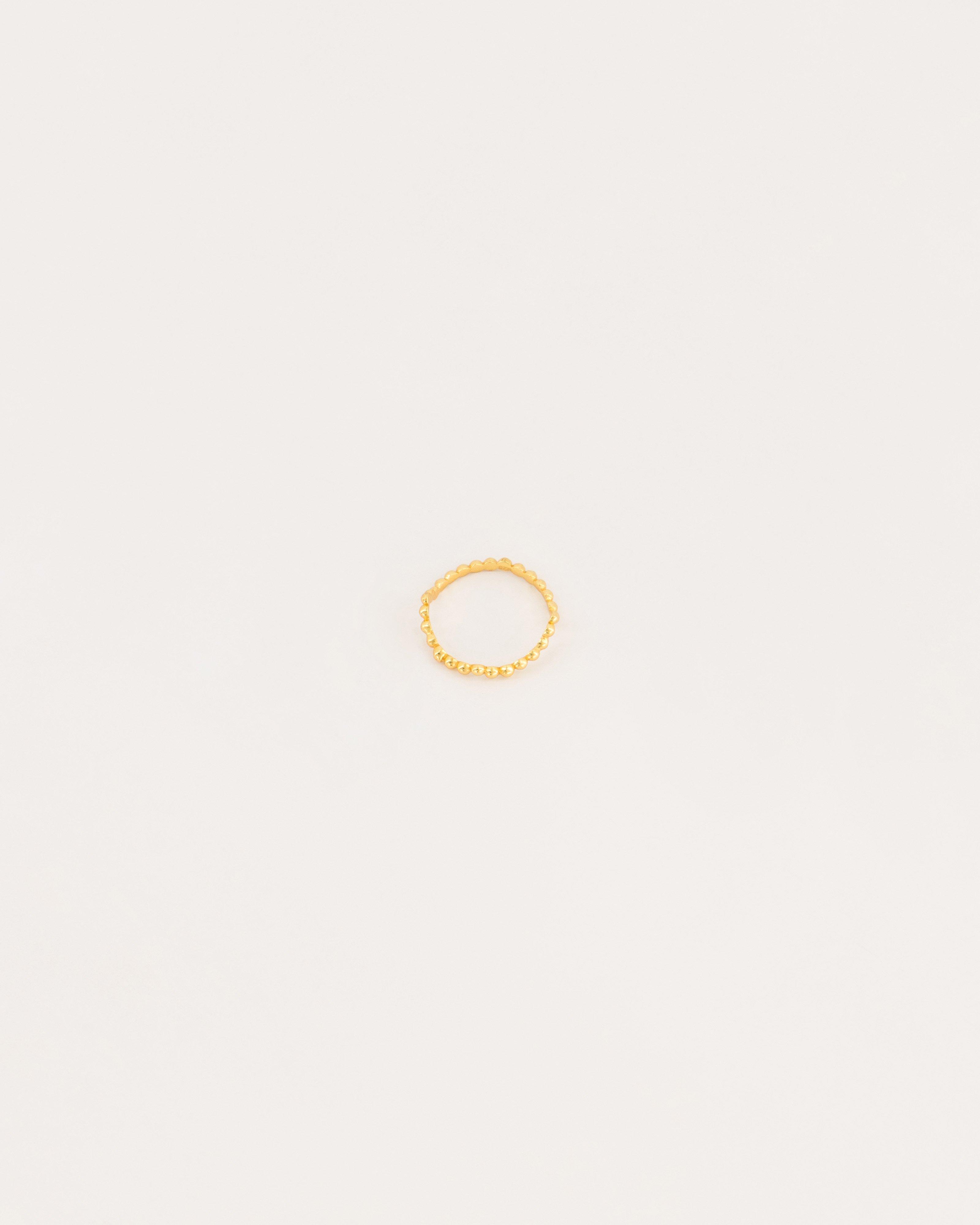 Sterling Silver Circle Cluster Ring -  Gold