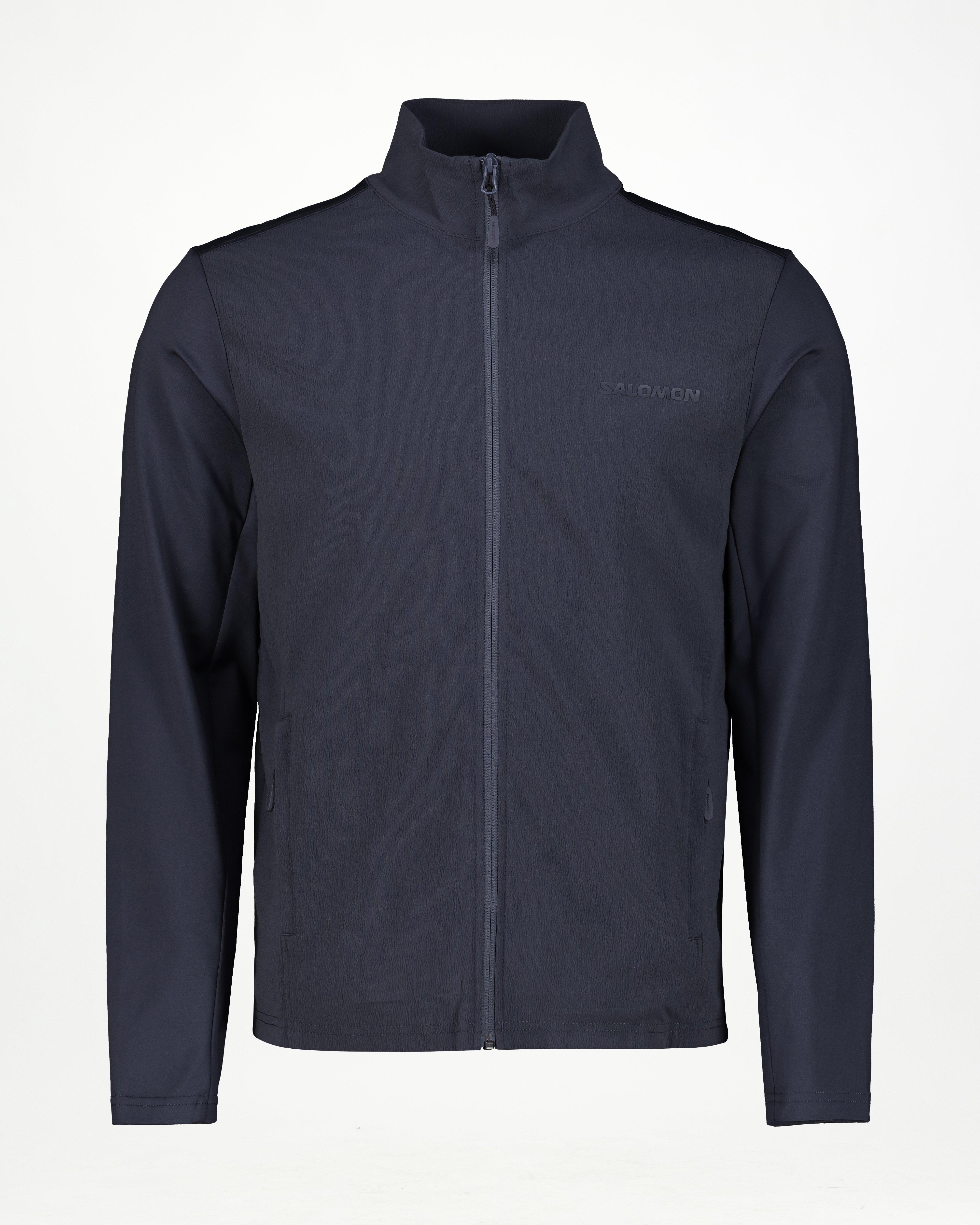 Salomon Men's Run Mid Full-Zip Fleece Top -  Grey