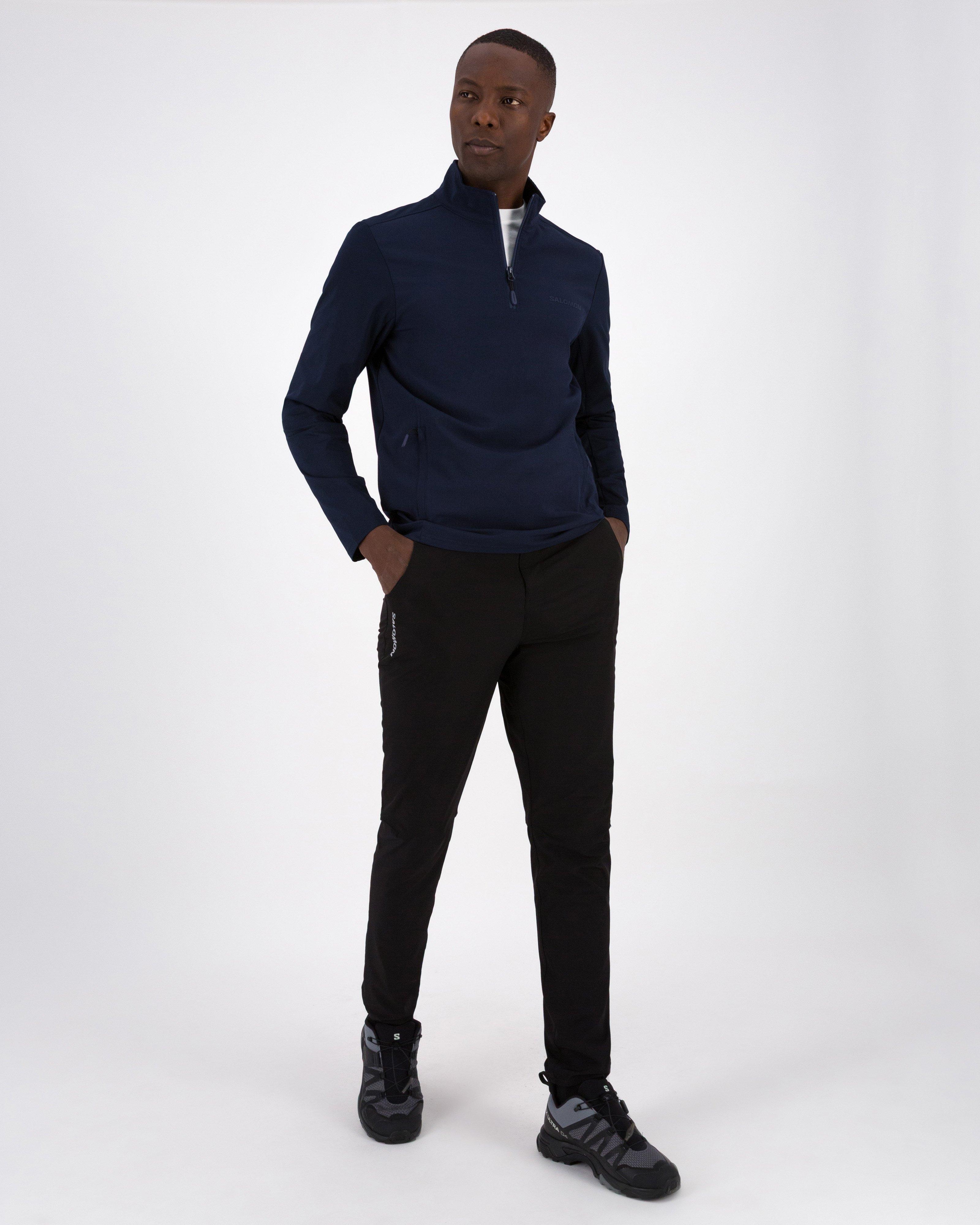 Salomon Men’s Run Mid 1/4 Zip Fleece Top -  Blue