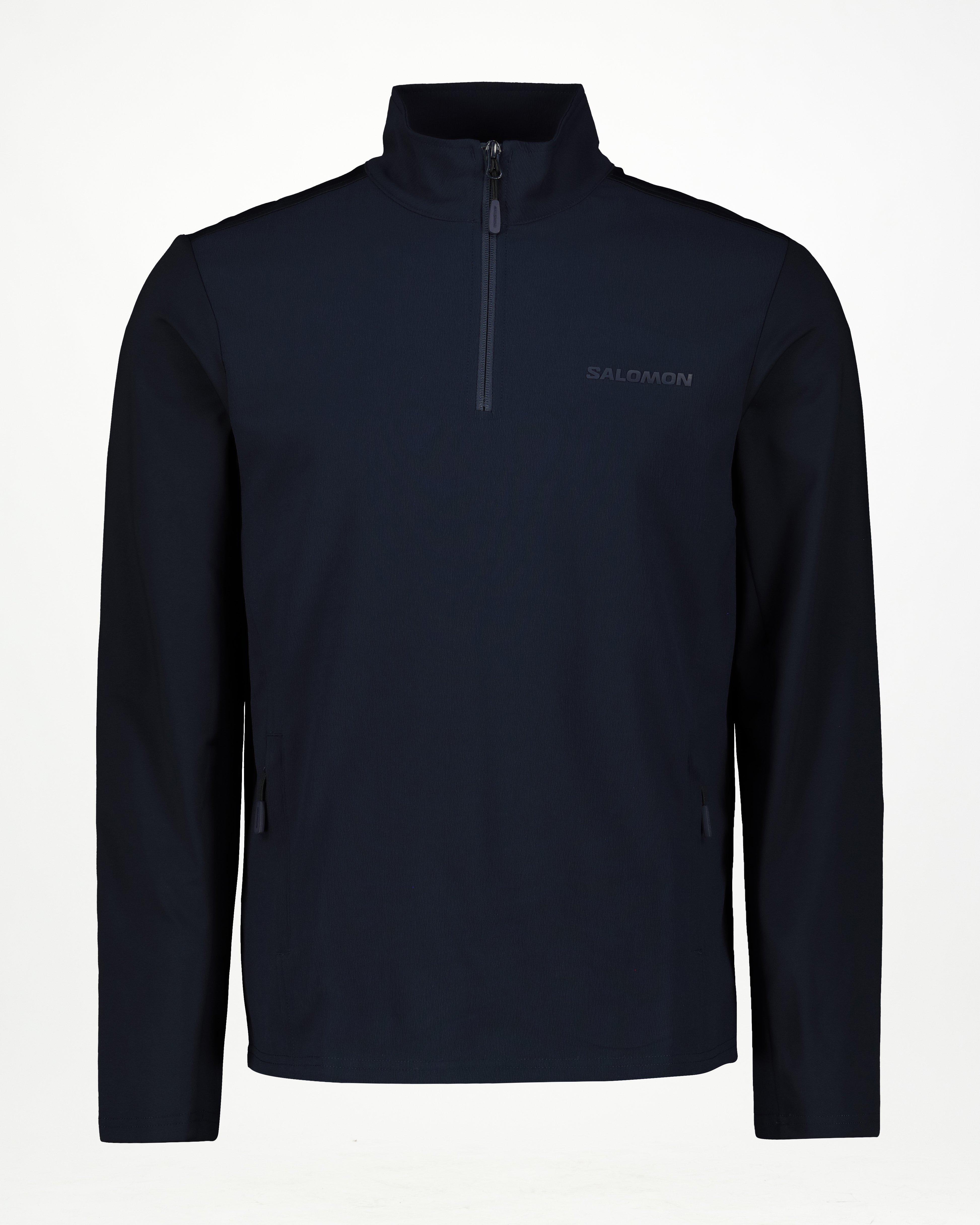 Salomon Men’s Run Mid 1/4 Zip Fleece Top -  Blue