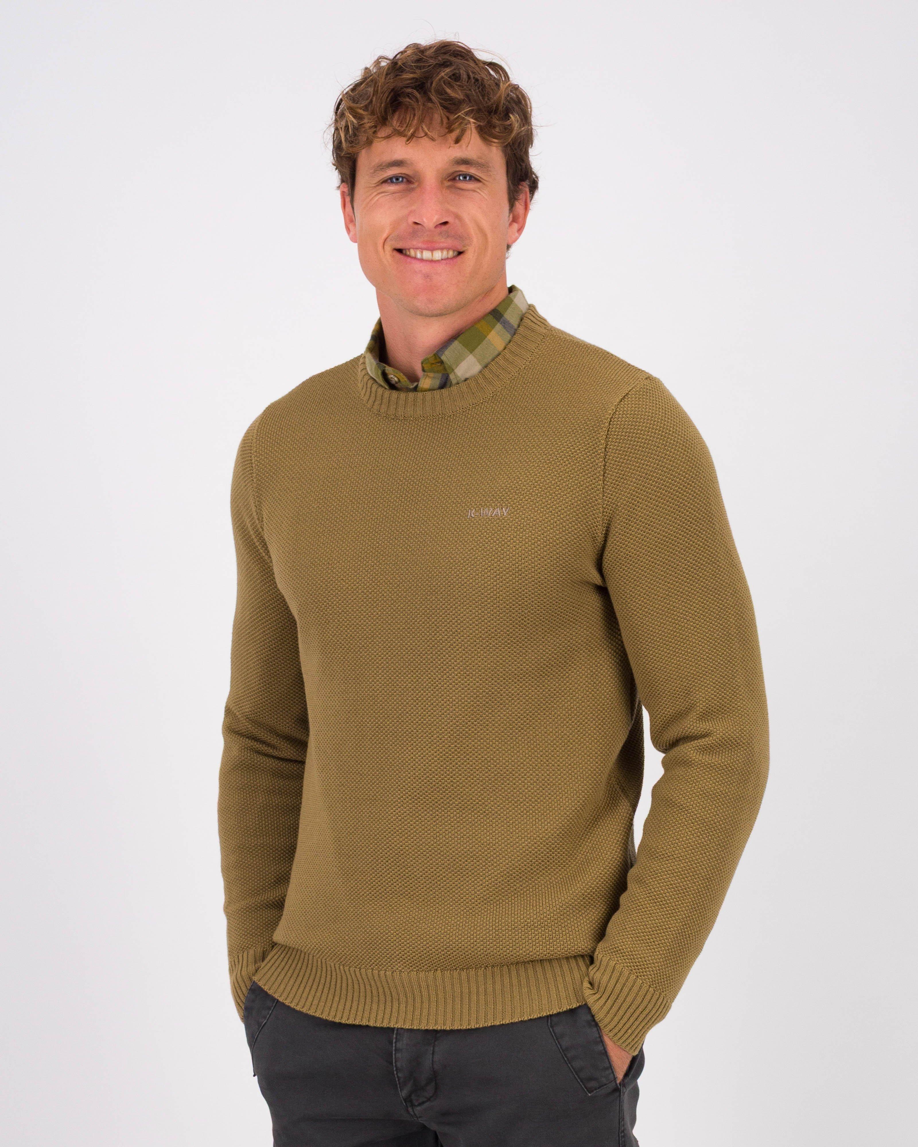 K-Way Elements x Gerber & Co Merino Wool Crew Neck Sweat Top -  Khaki