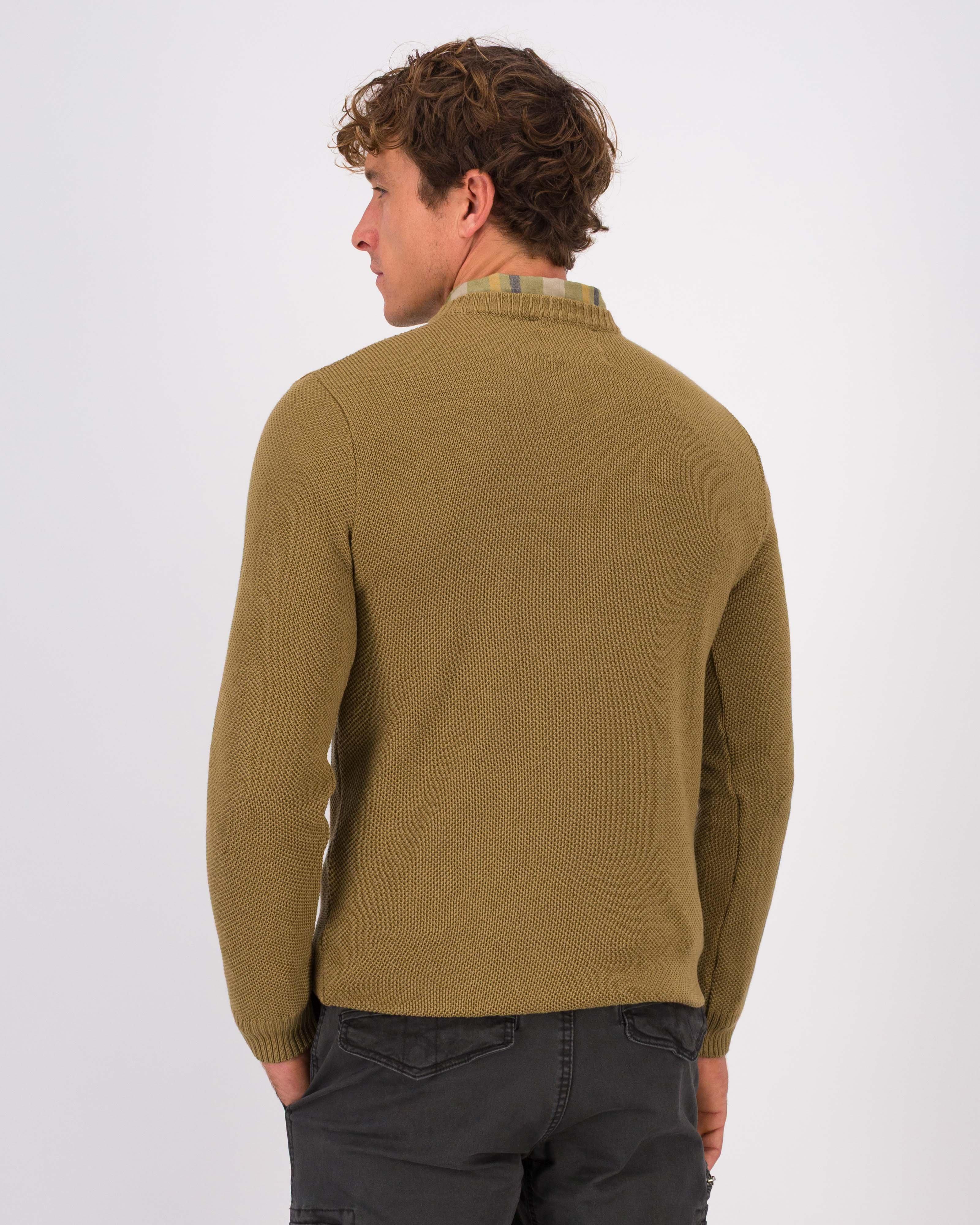 K-Way Elements x Gerber & Co Merino Wool Crew Neck Sweat Top -  Khaki