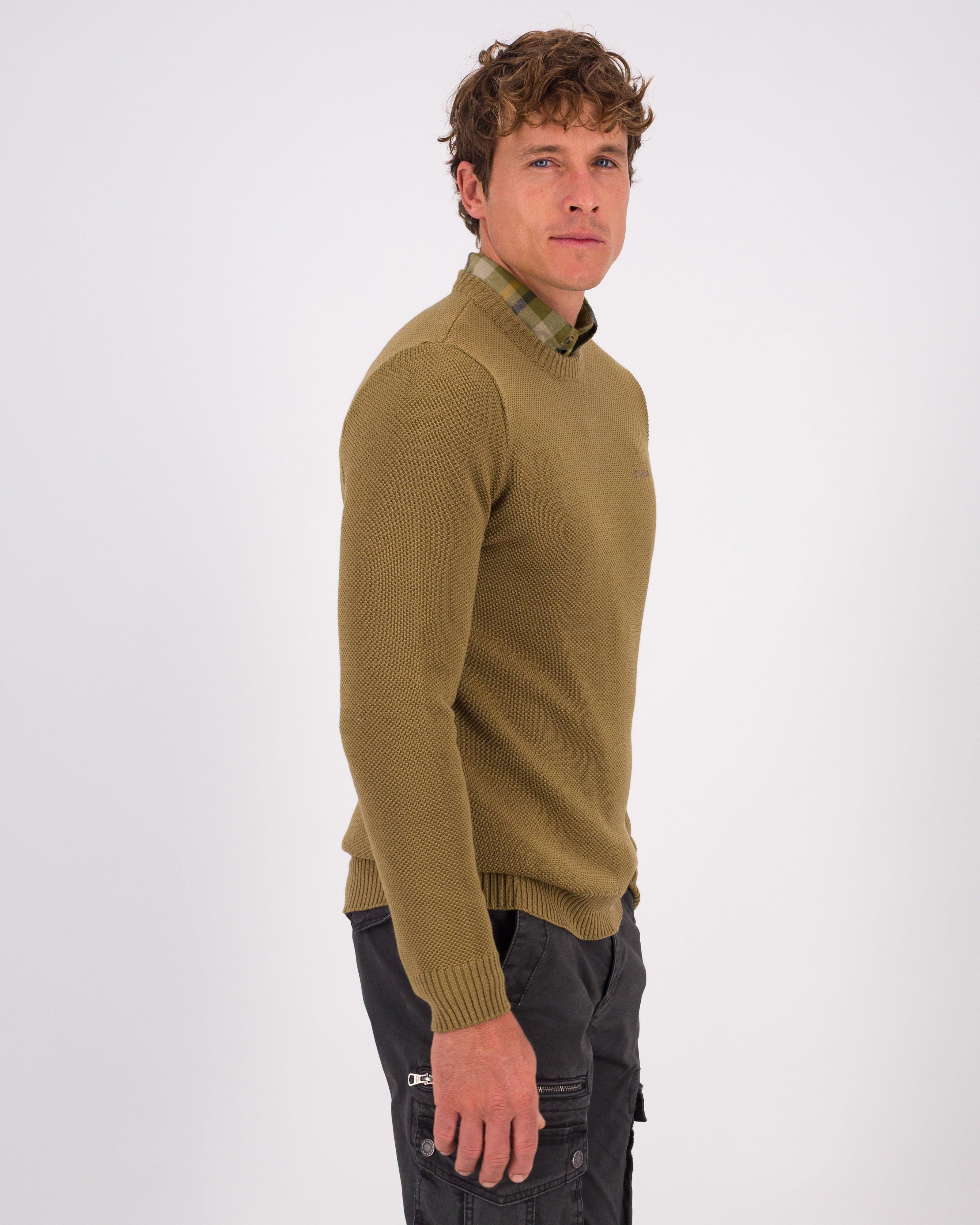 K-Way Elements x Gerber & Co Merino Wool Crew Neck Sweat Top -  Khaki