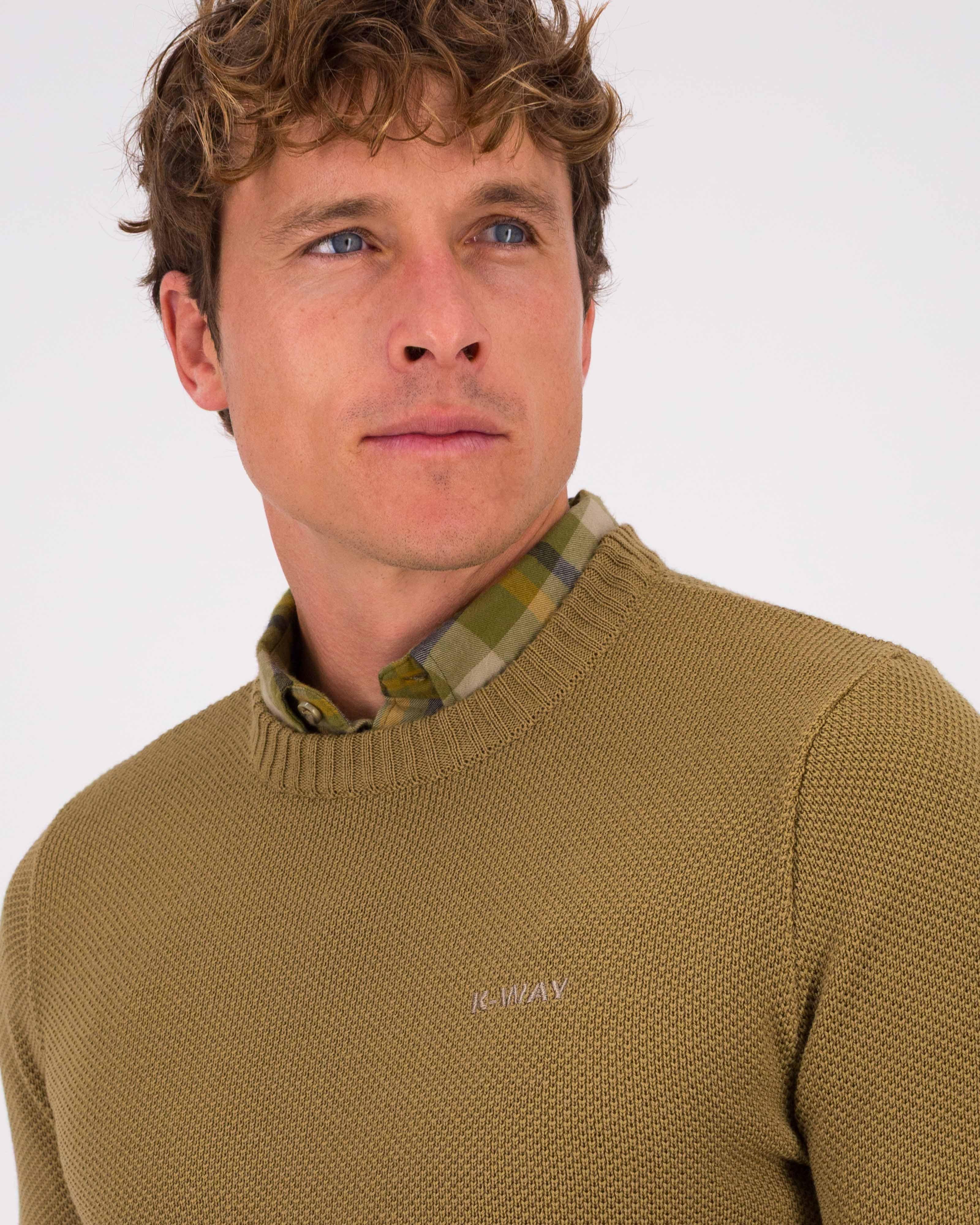 K-Way Elements x Gerber & Co Merino Wool Crew Neck Sweat Top -  Khaki