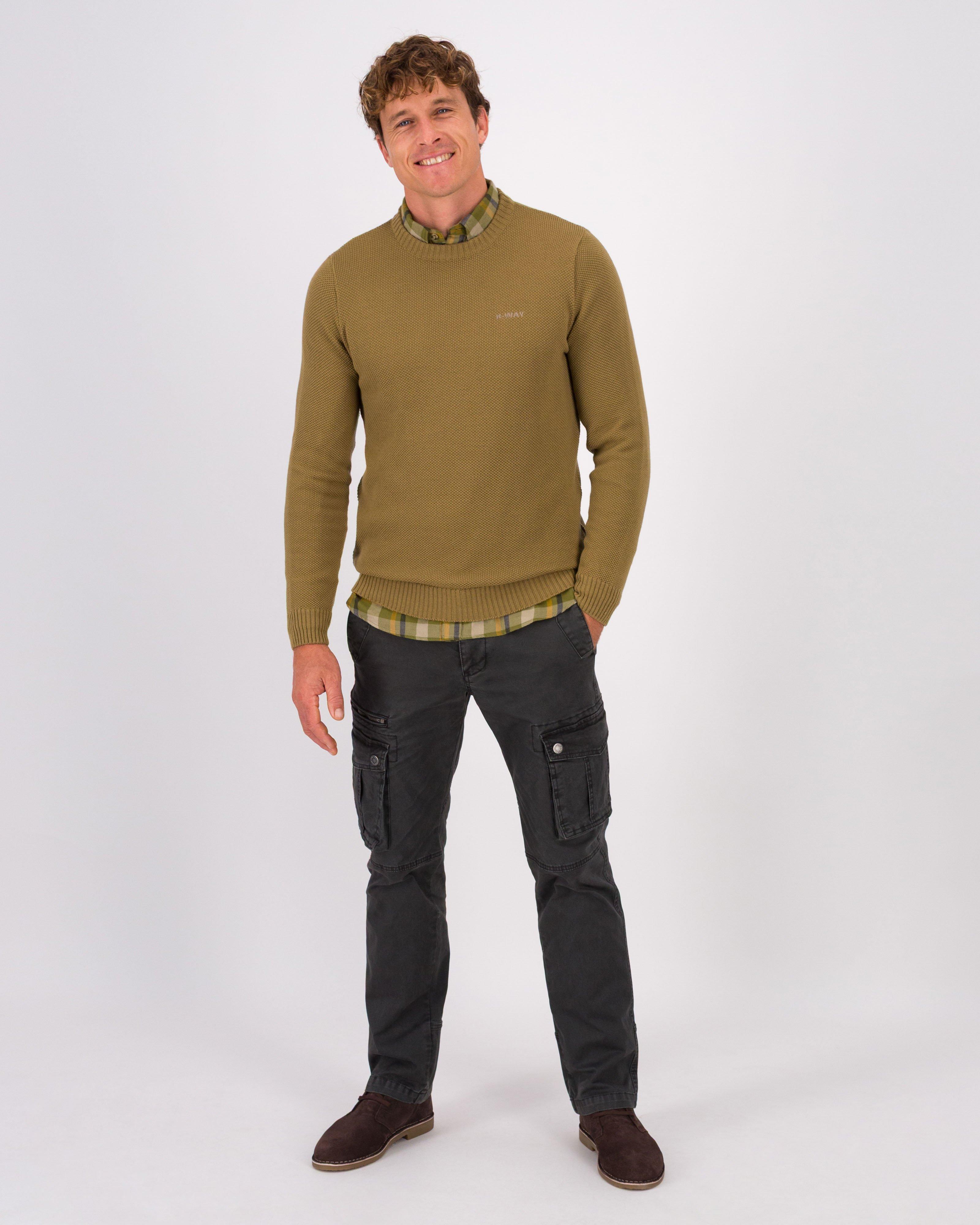 K-Way Elements x Gerber & Co Merino Wool Crew Neck Sweat Top -  Khaki