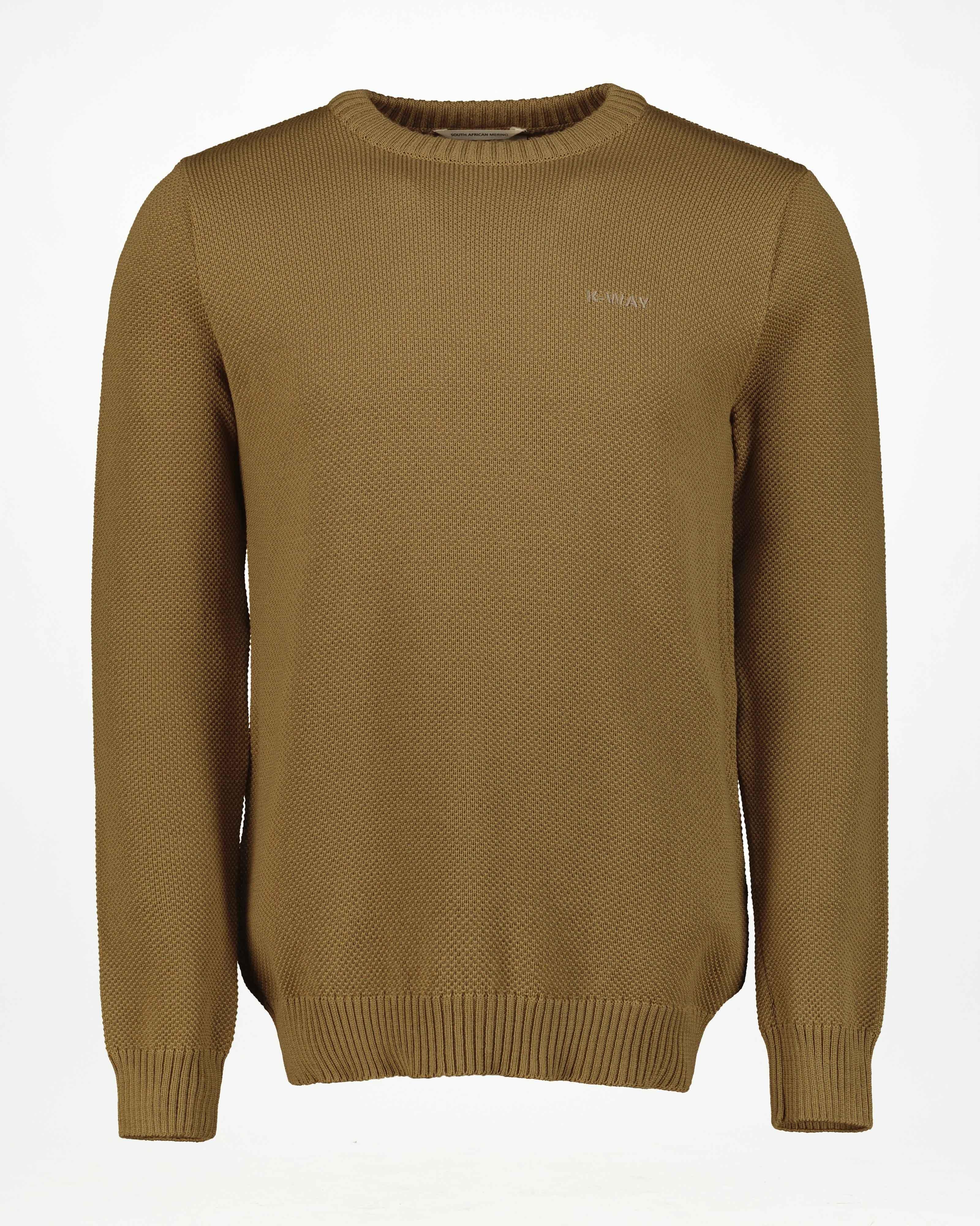 K-Way Elements x Gerber & Co Merino Wool Crew Neck Sweat Top -  Khaki