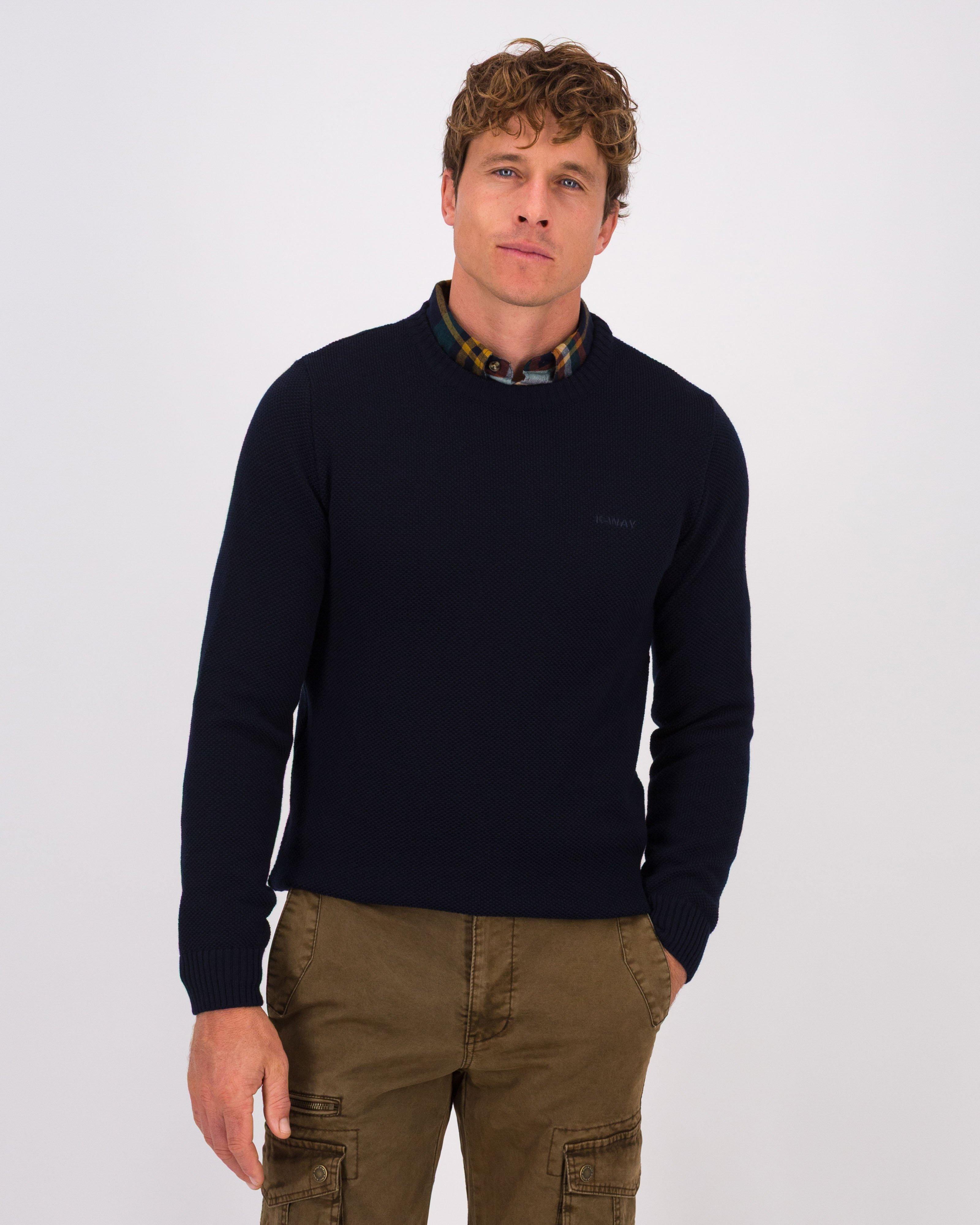 K-Way Elements x Gerber & Co Merino Wool Crew Neck Sweat Top -  Navy