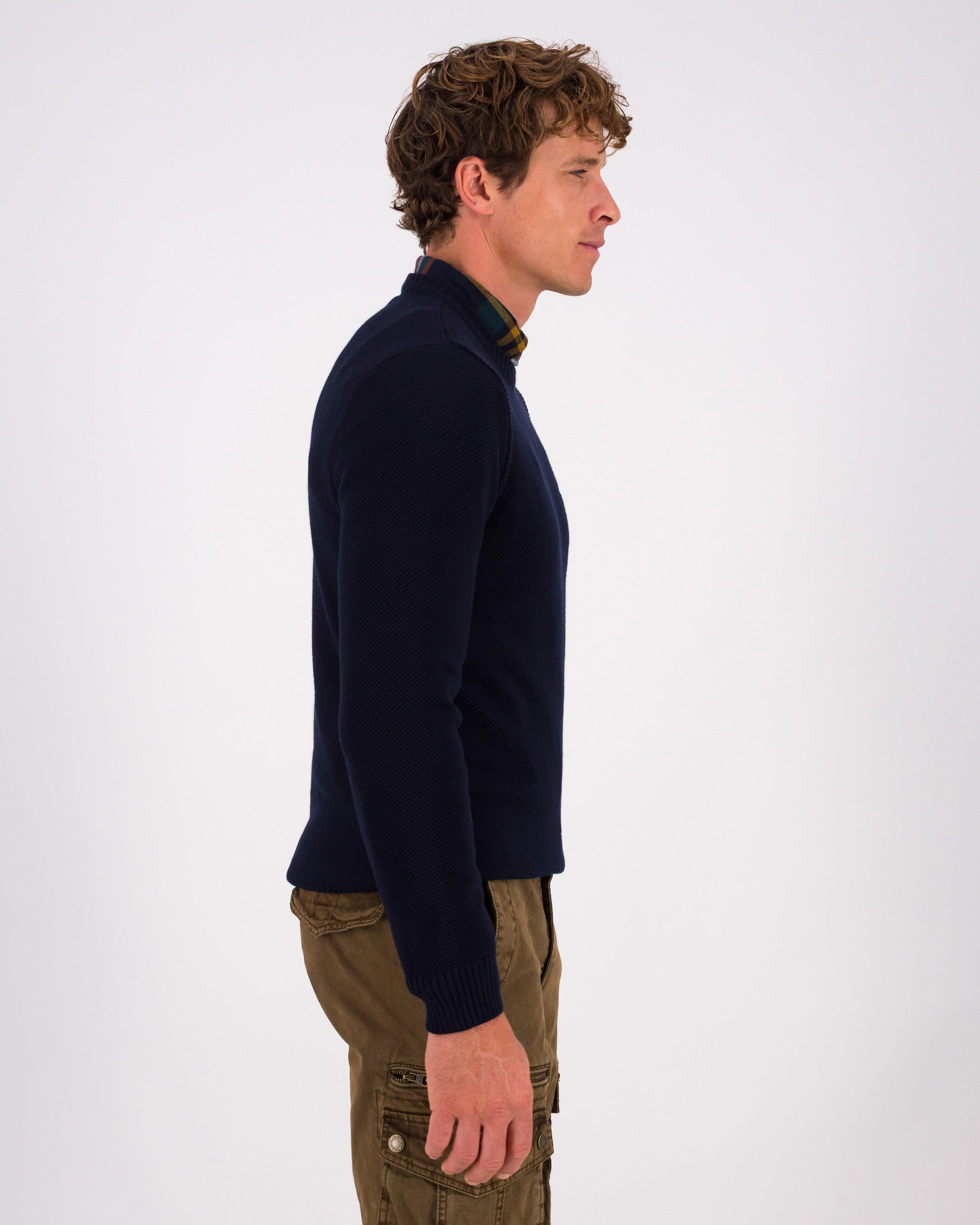 K-Way Elements x Gerber & Co Merino Wool Crew Neck Sweat Top -  Navy