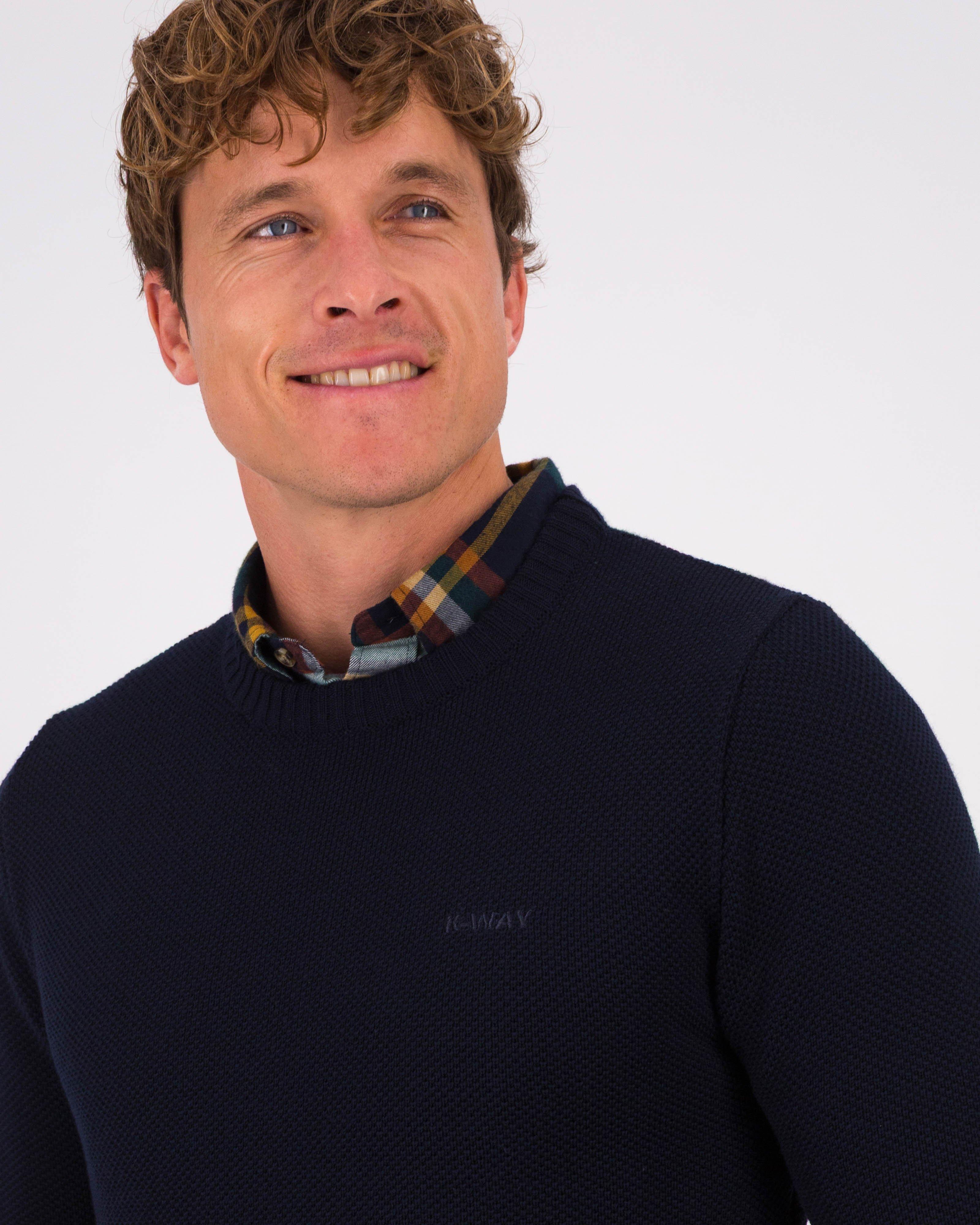K-Way Elements x Gerber & Co Merino Wool Crew Neck Sweat Top -  Navy