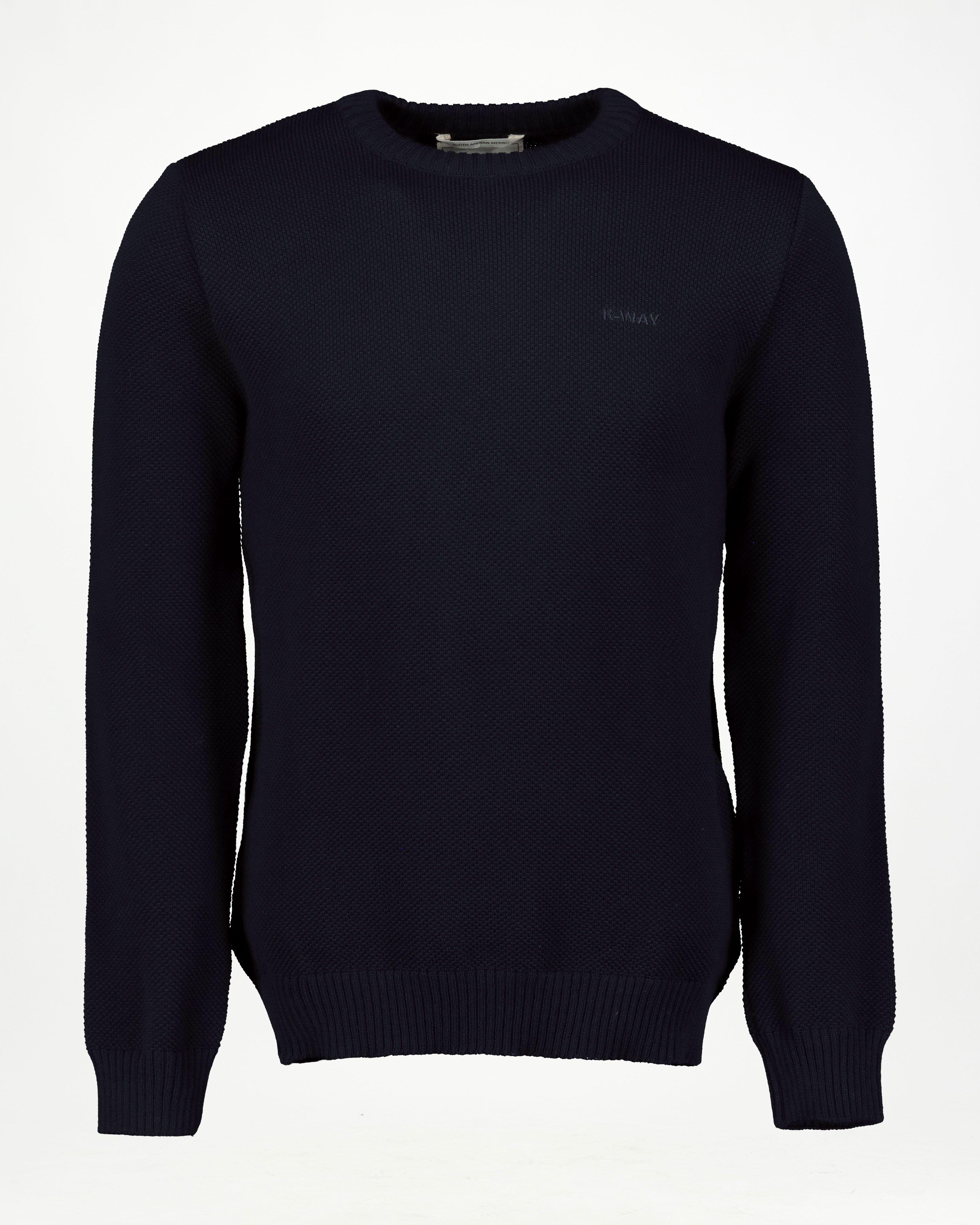 K-Way Elements x Gerber & Co Merino Wool Crew Neck Sweat Top -  Navy